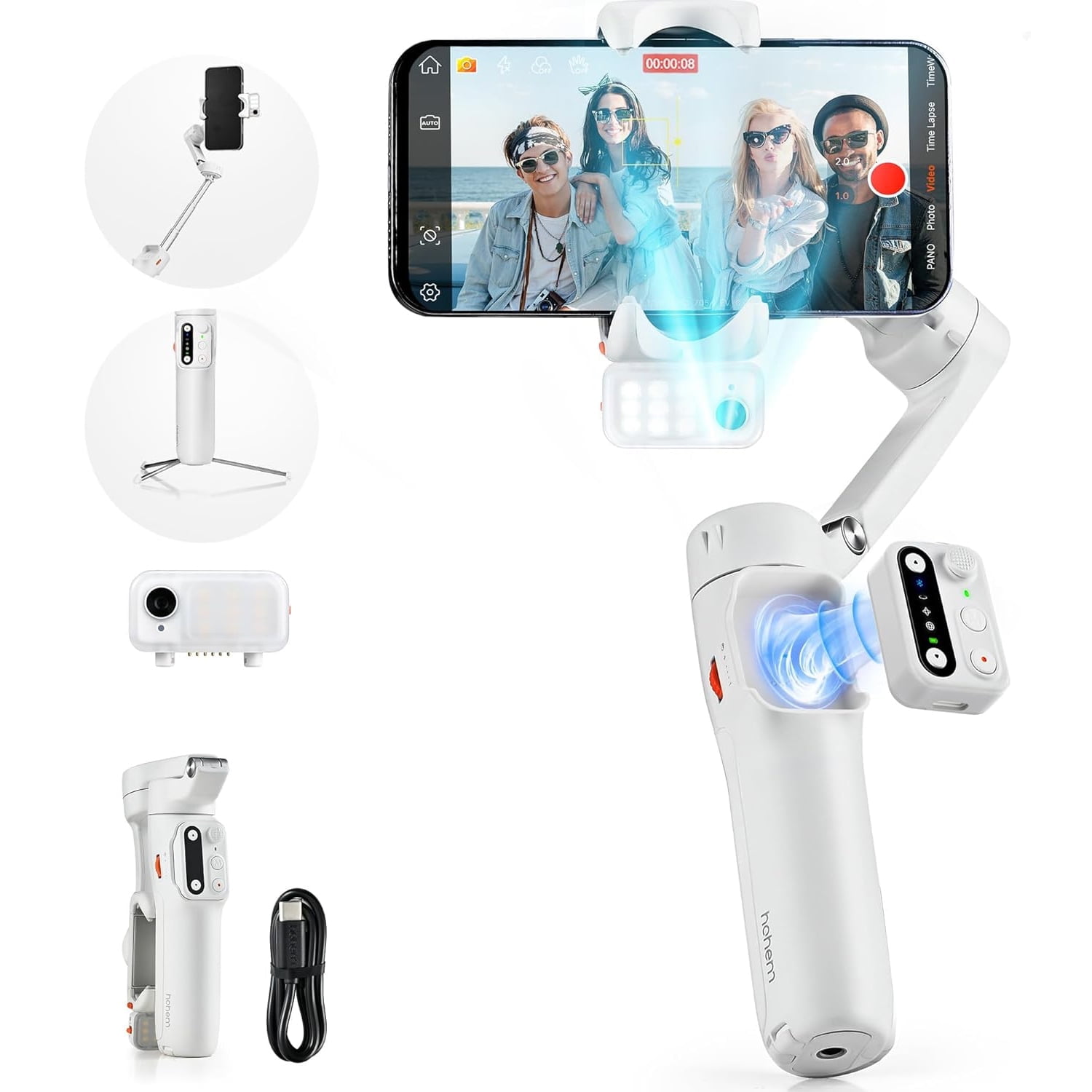 Hohem iSteady V3 Smartphone Stabilizer, Magnetic AI Tracking, 3