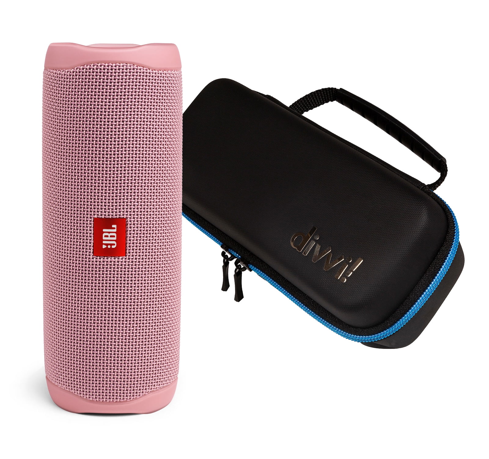 JBL Flip 5 Waterproof Wireless Bluetooth Speaker - Pink with Divvi