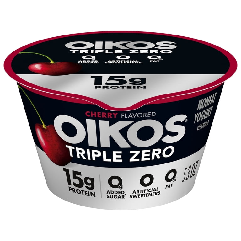 Oikos Triple Zero 15g Protein, 0g Added Sugar, Fat Free Cherry