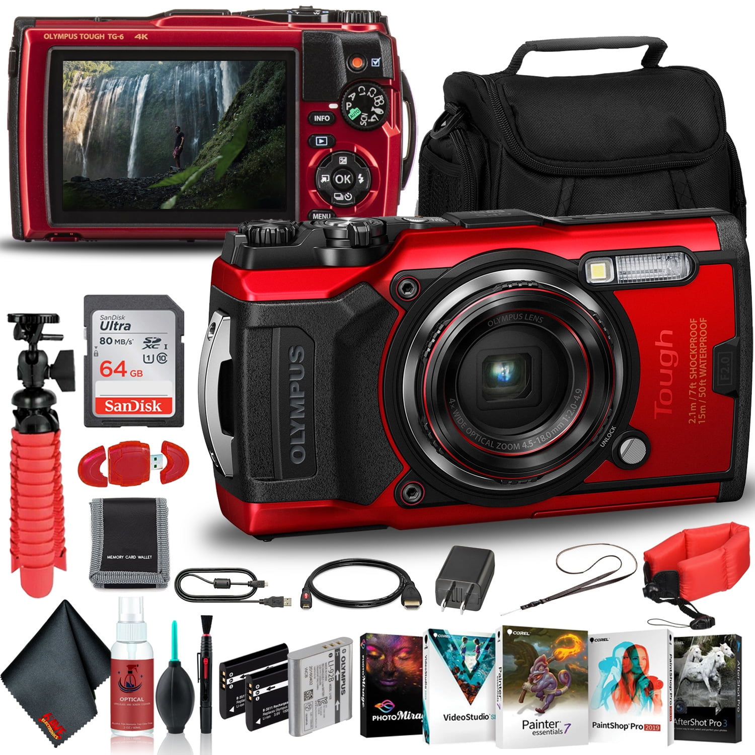 Olympus Tough TG-6 Digital Zoom Compact Camera - Waterproof, Wi-Fi