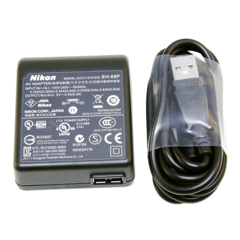 Original NIKON 5V 0.5A 2.5W Power Adapter AC Charger for CoolPix