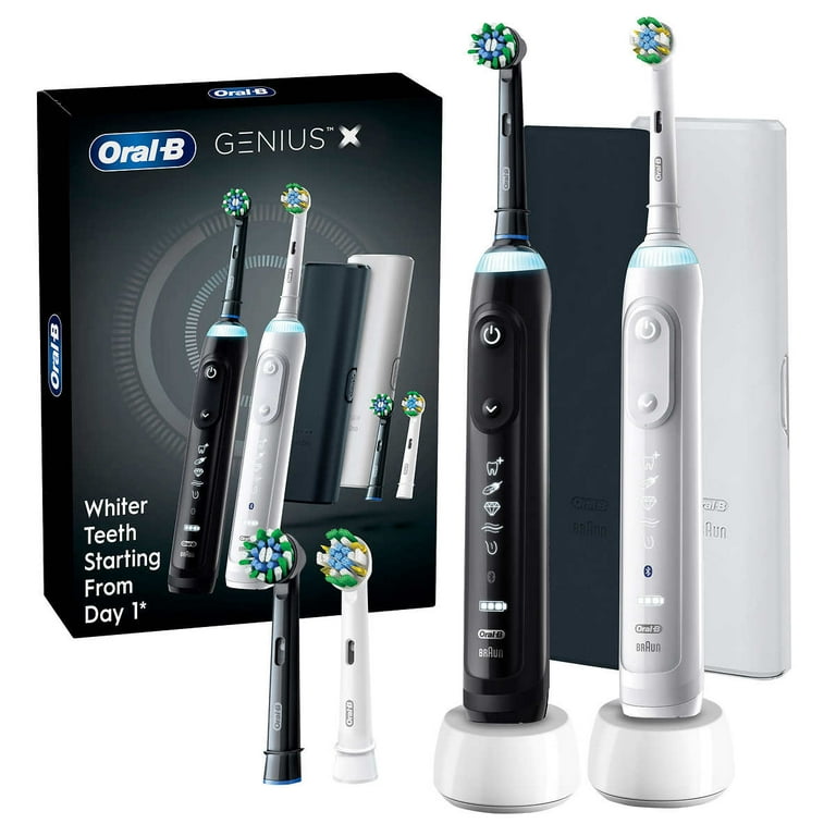 Oral-B Electric Toothbrush Rechargeable 2 Pack with AI Bluetooth