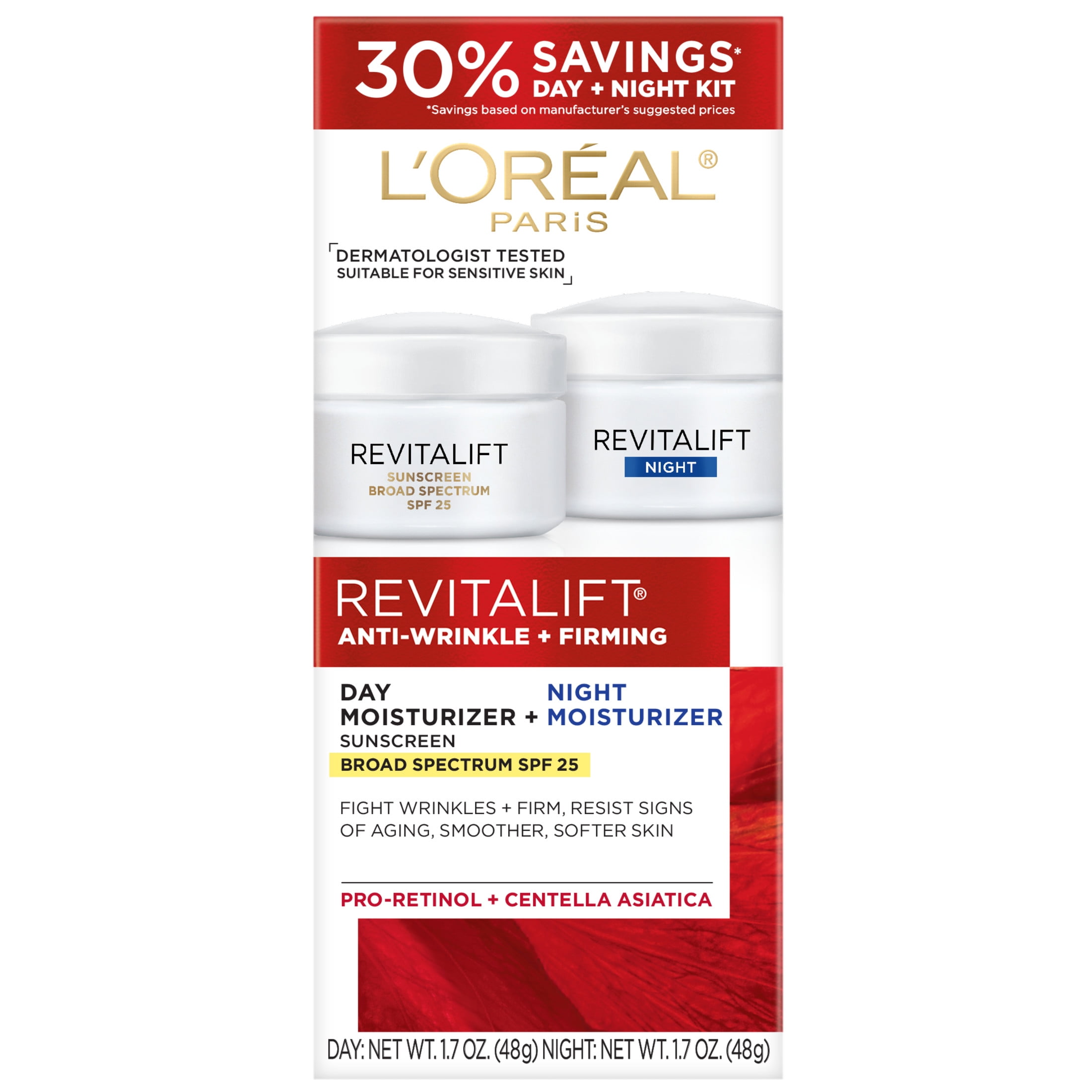 L'Oreal Paris Revitalift Anti-Wrinkle Skincare Set with Day