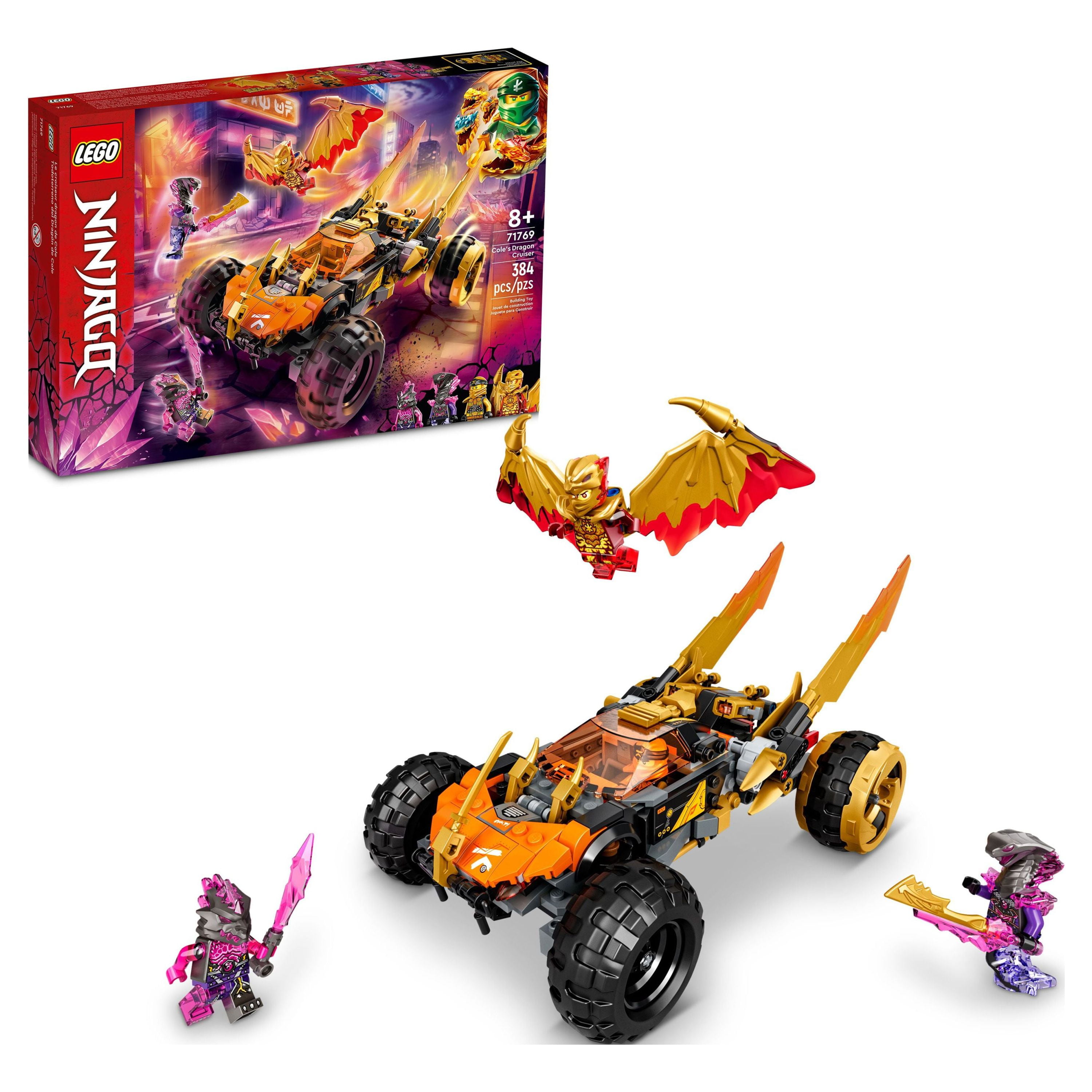 LEGO NINJAGO 71769 Dragon Cruiser Toy with Kai, Cole & Snake