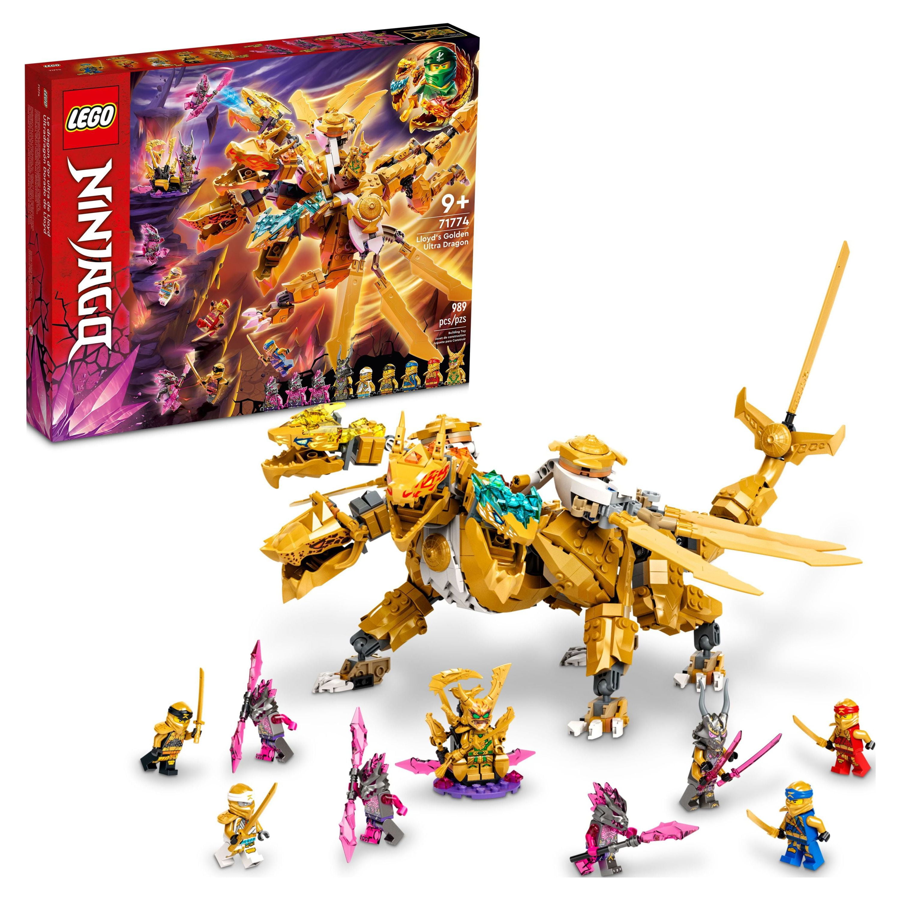 LEGO NINJAGO Brinquedo de dragão ultra dourado do Lloyd para