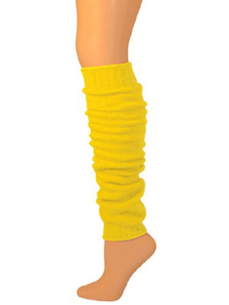 Leg Warmer Solid Med Weight w/welt Lemon Yellow (22