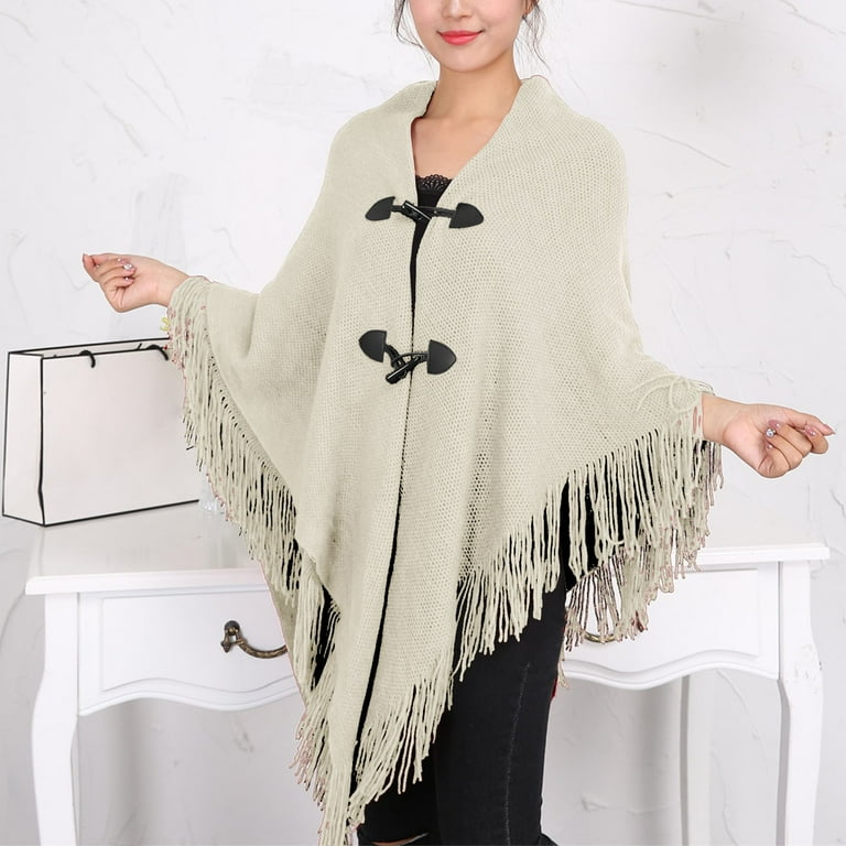 MSJUHEG Kimonos,Poncho Sweater Women,Cape Coat,Shawl Wraps,Wrap
