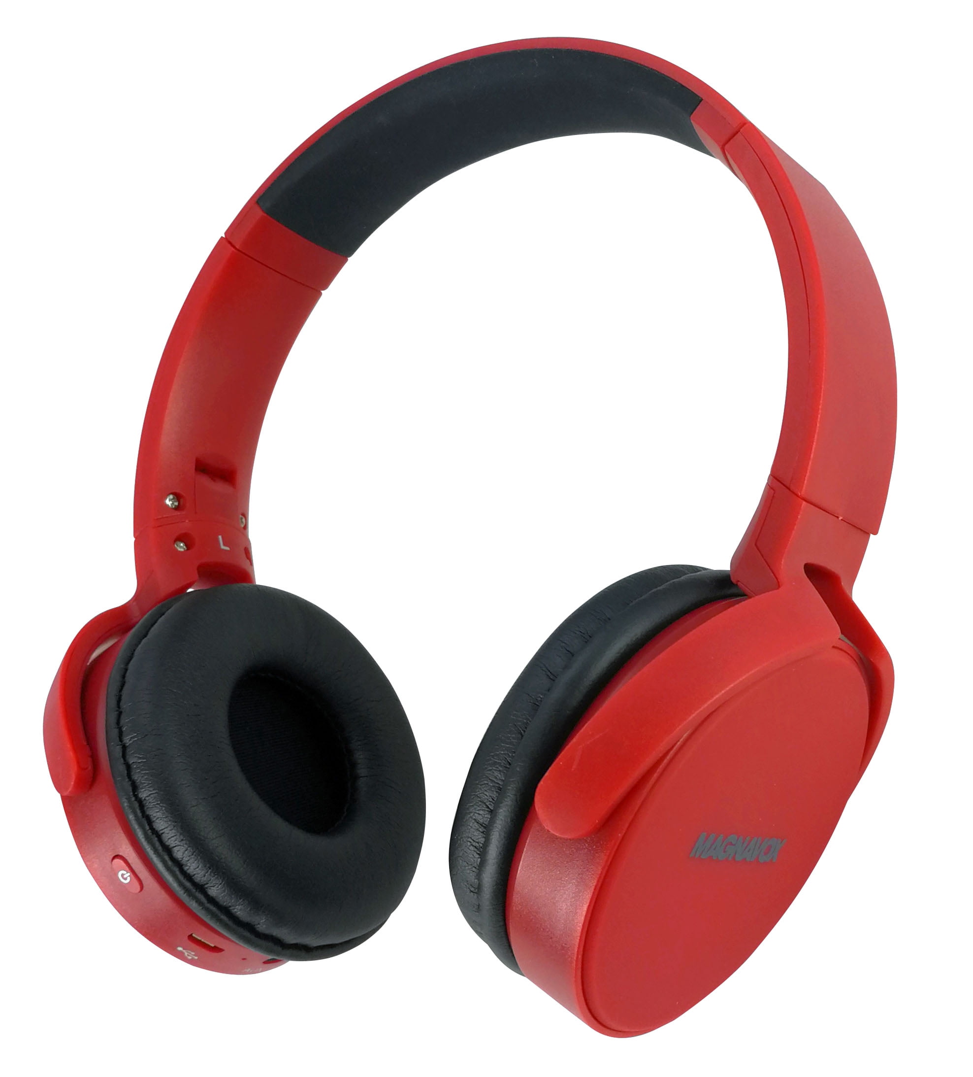 Magnavox MBH542-RD Foldable Bluetooth Headphones - Red - Walmart.com