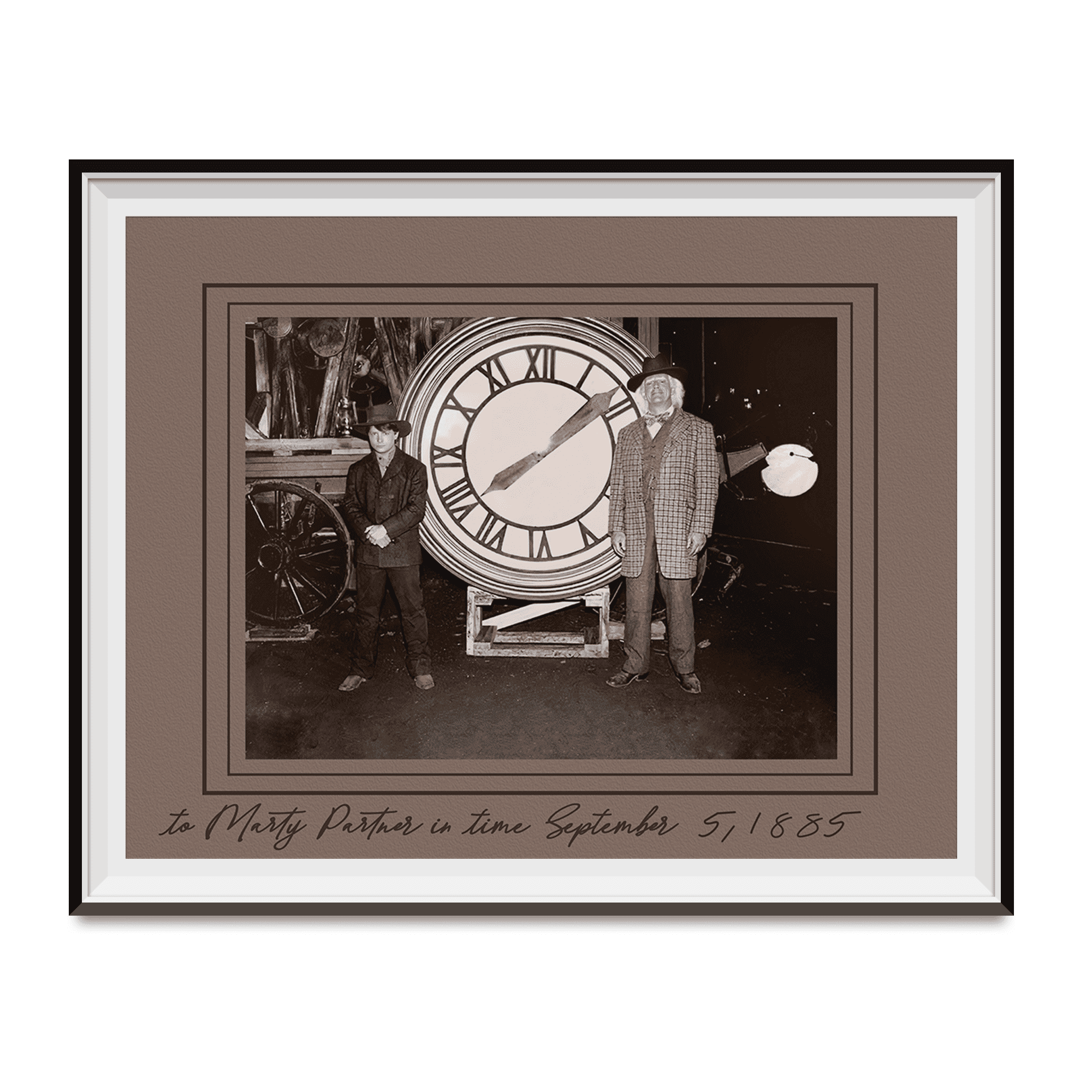 Marty McFly And Doc Brown 1885 Clock Photo Back To The Future III