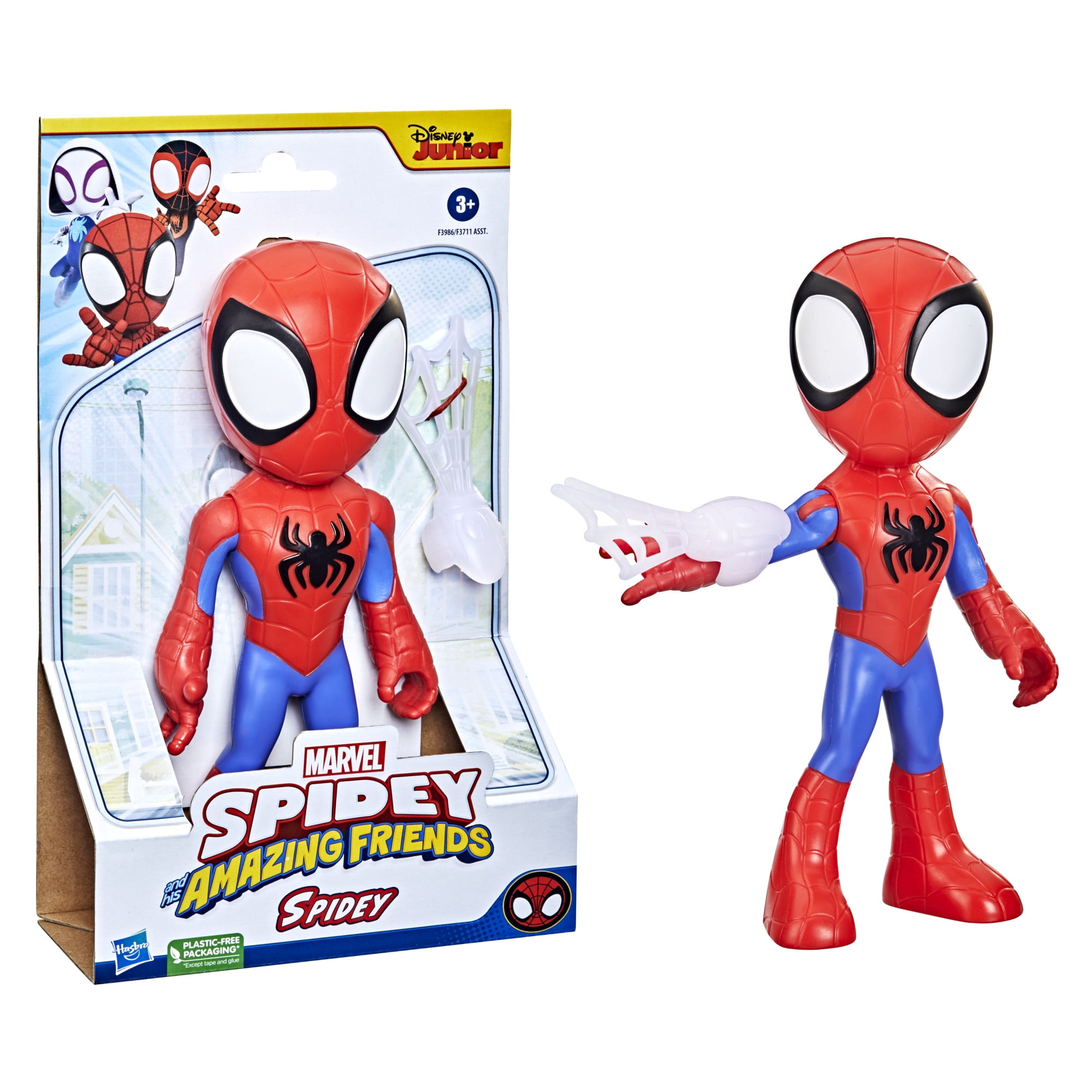 Marvel Supersized Spidey Action Figure, 9-Inch Poseable Toy with