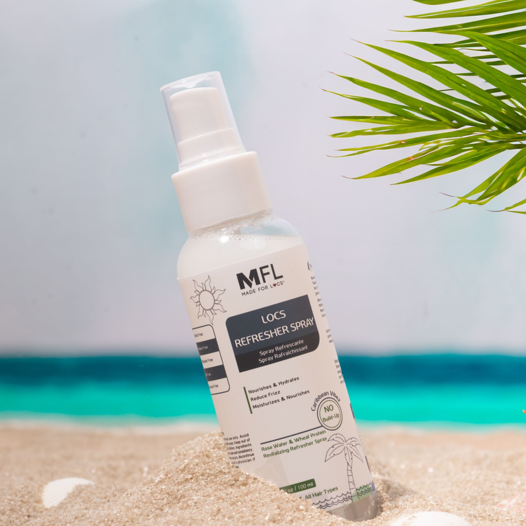 Made For Locs Rose Water Refresher Spray (Caribbean Vibez) 3.4 oz