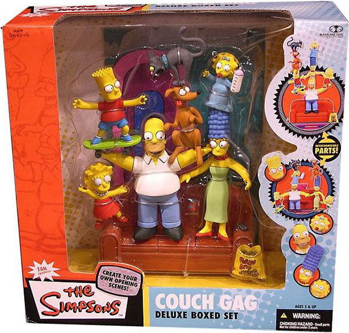 McFarlane The Simpsons Deluxe Boxed Sets Family Couch Gag Action