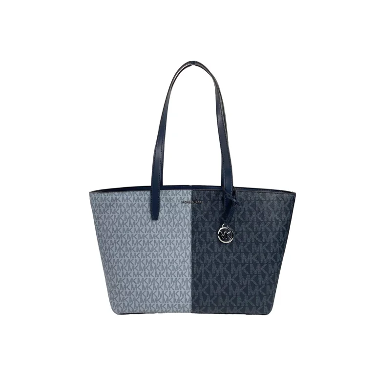 Michael Kors Jet Set Travel Medium Top Zip Tote Navy Multi MK