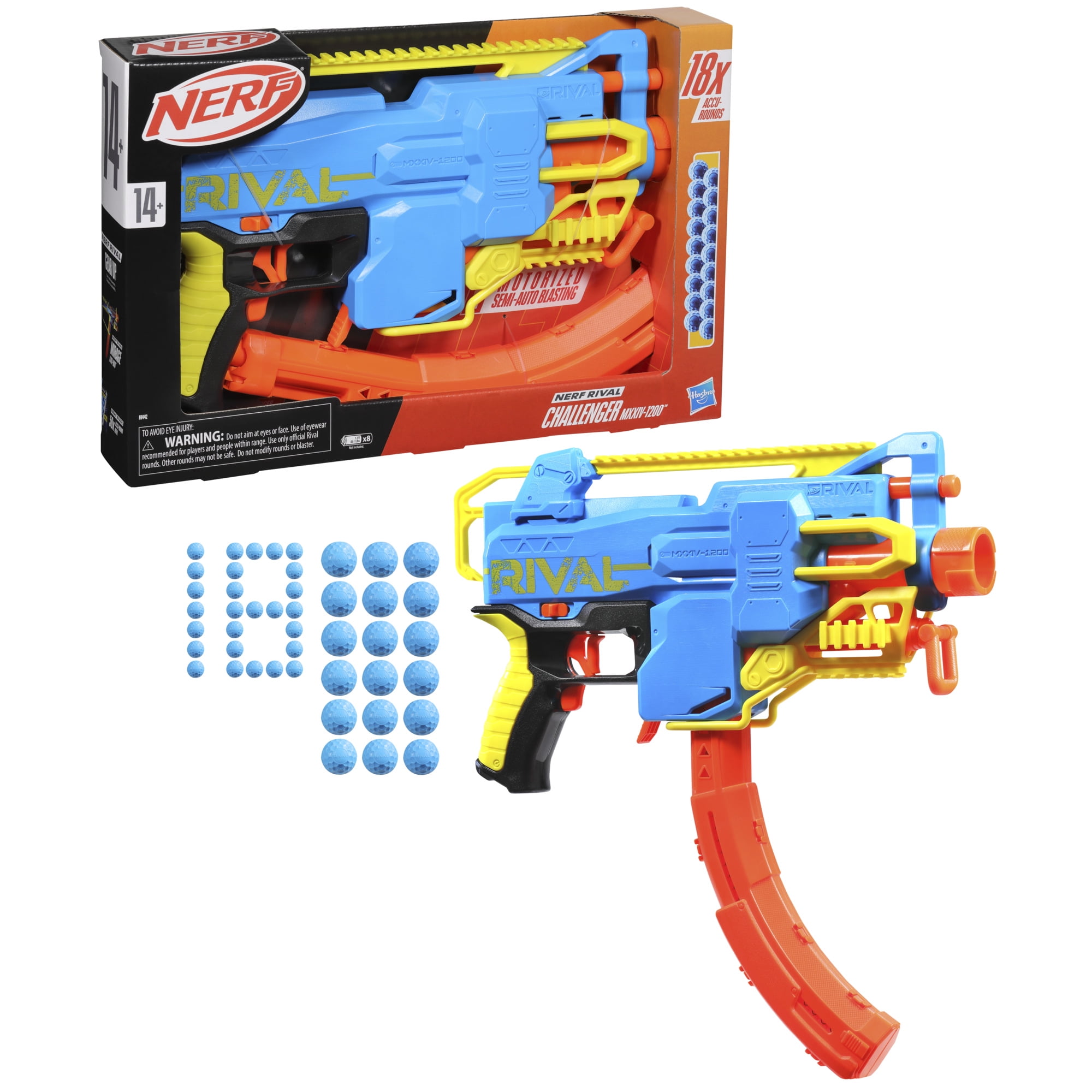 Nerf Rival Challenger MXXIV-1200 Motorized Blaster, Curved 12
