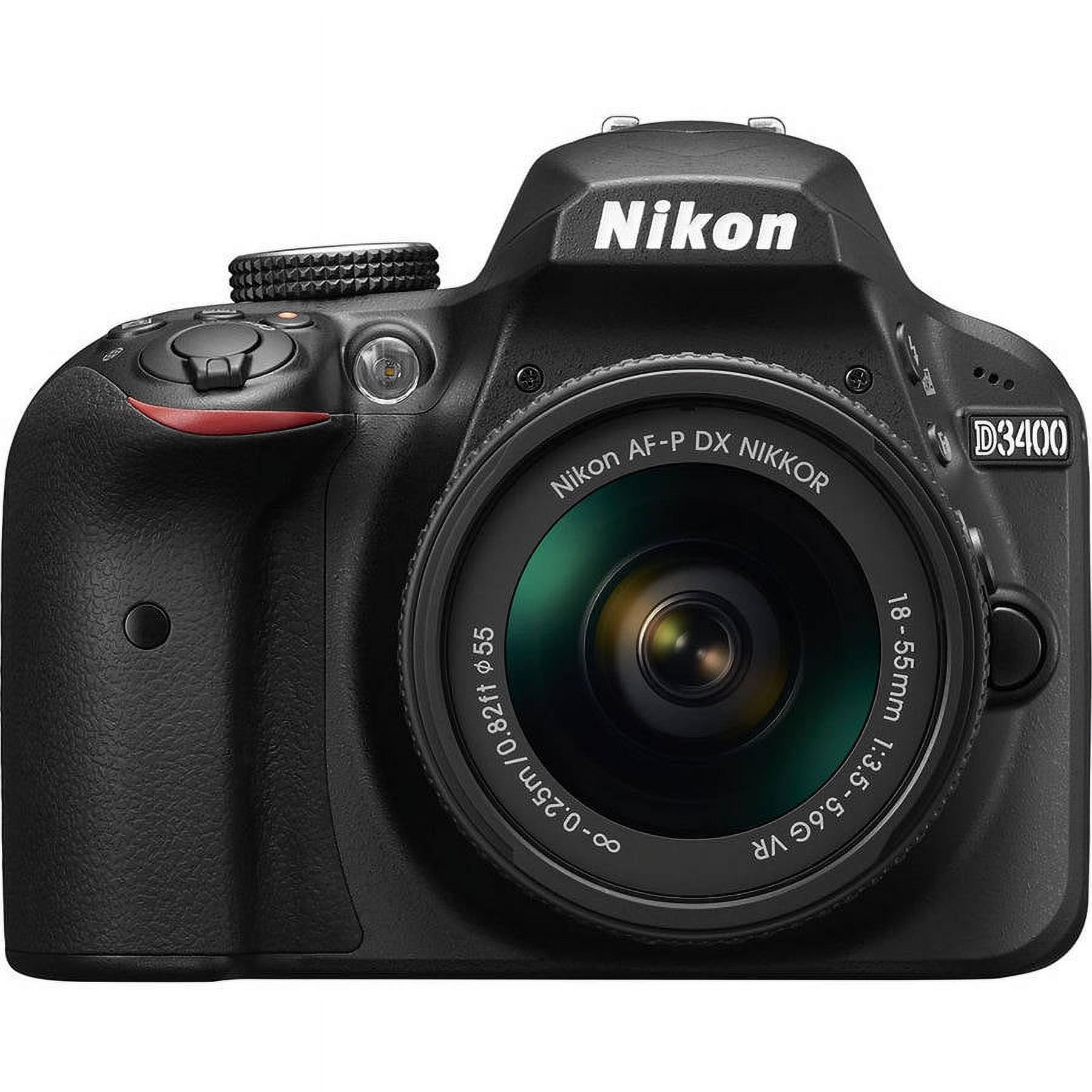 Nikon D3400 Digital SLR Camera with 24.2 Megapixels and 18-55mm