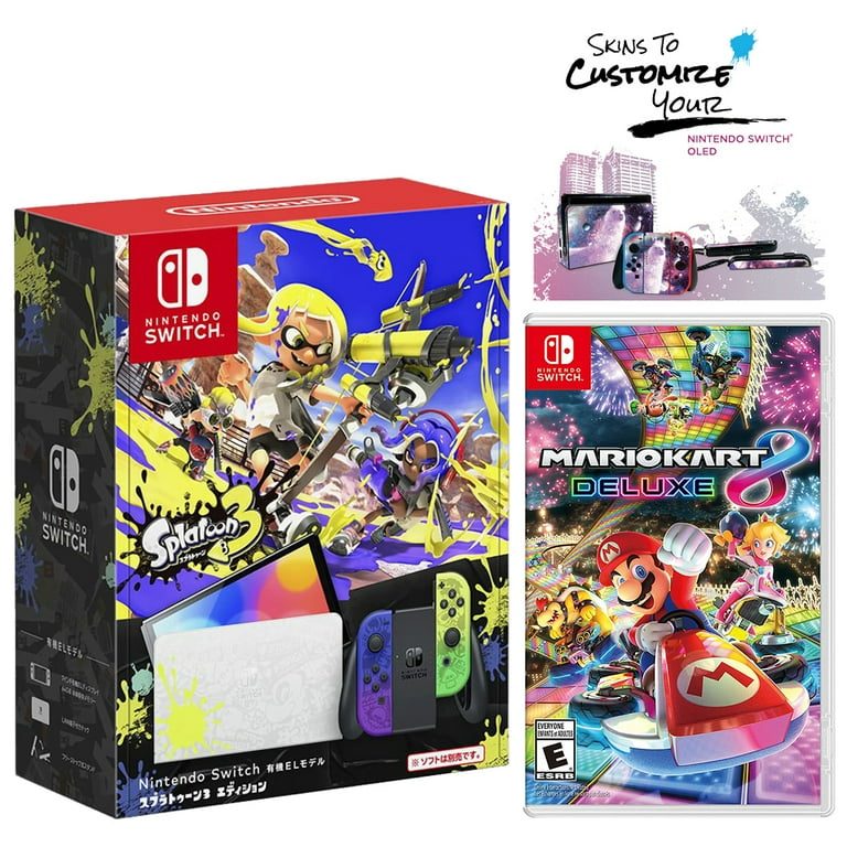 Nintendo Switch OLED Splatoon 3 Edition + Mario Kart 8 Deluxe Game