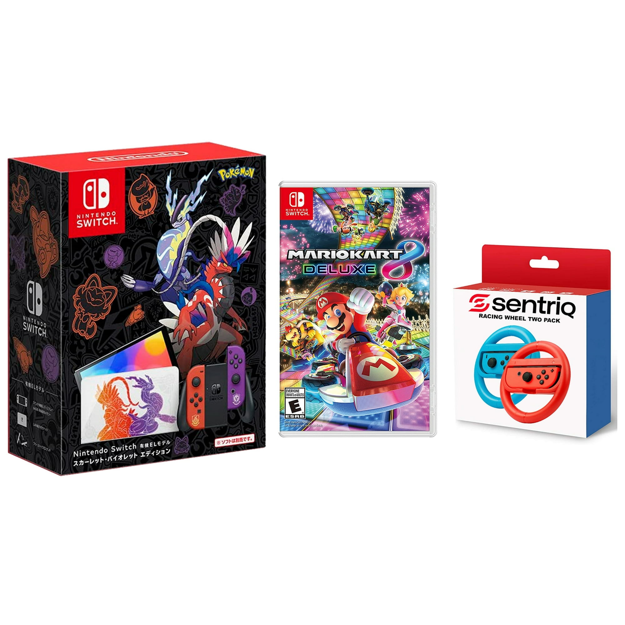 Nintendo Switch OLED Splatoon 3, Mario Kart 8 Deluxe & Sentriq