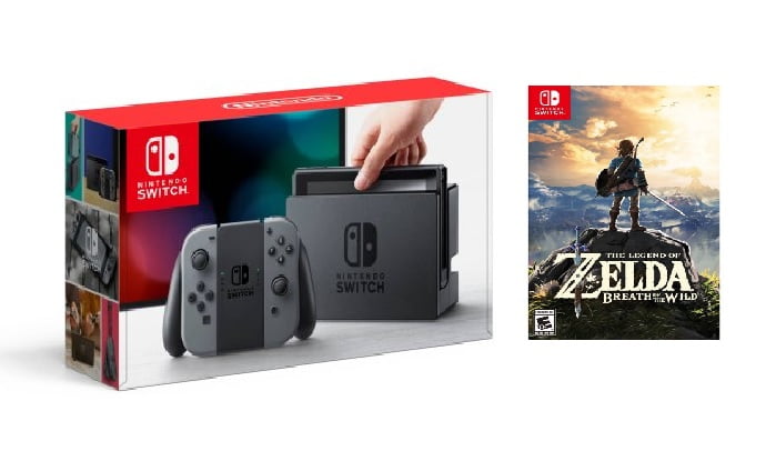 Nintendo Switch Console with Gray Joy-Con Zelda Bundle - Walmart.com