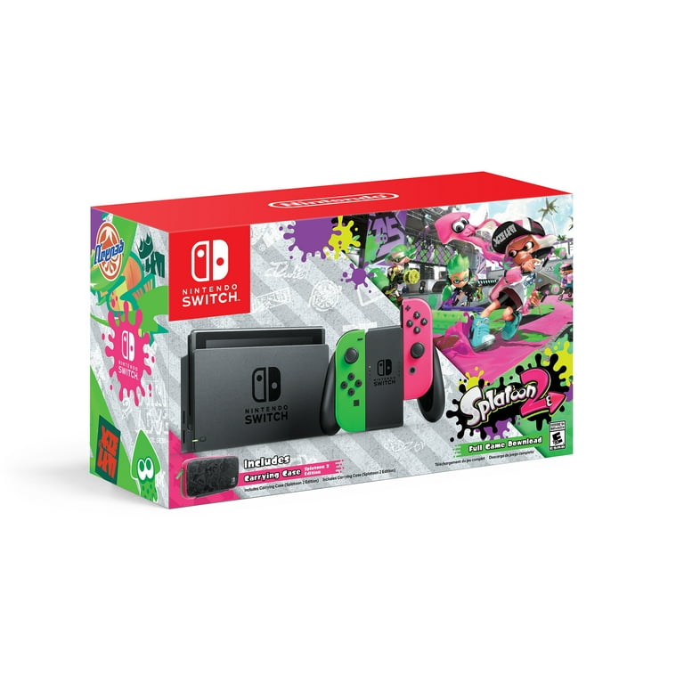 Nintendo Switch Hardware with Splatoon 2 + Neon Green/Neon Pink