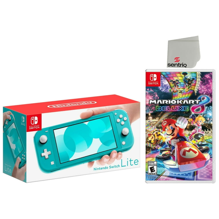 Nintendo Switch Lite Turquoise 32GB, Mario Kart 8 Deluxe Bundle