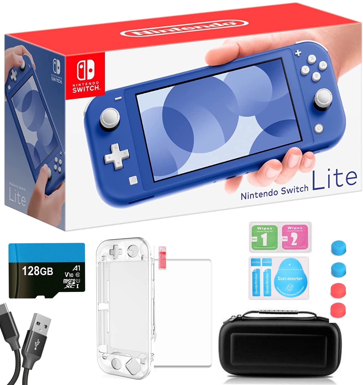 Nintendo Switch Lite Blue, Touch Screen, Control Pad, WiFi