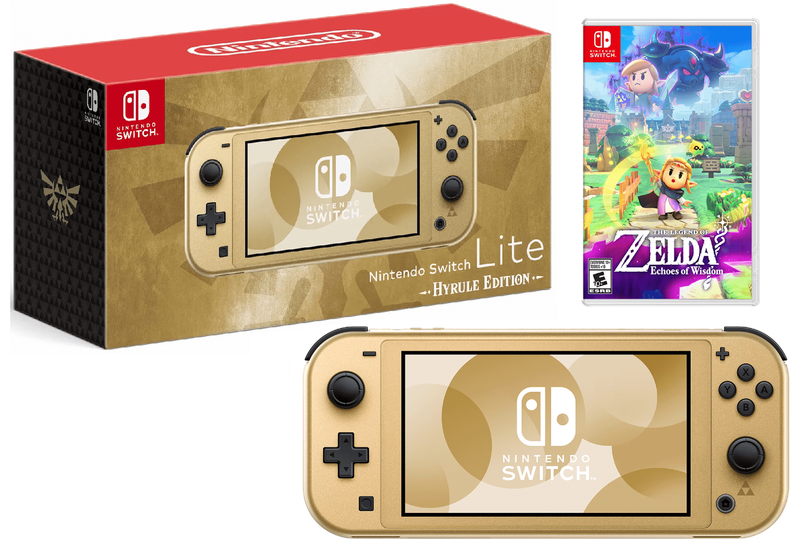 Nintendo Switch Lite, Hyrule Edition Bundle with Zelda: Echoes of