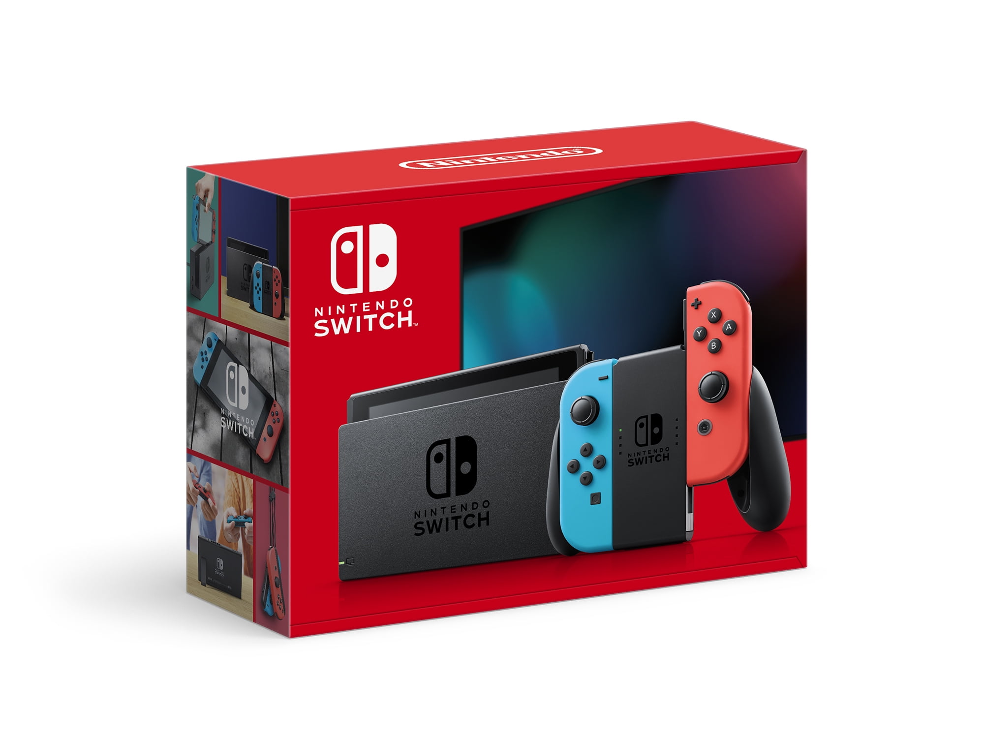 Free Shipping! Nintendo Switch, w Neon Blue and Neon Red Joy-Con