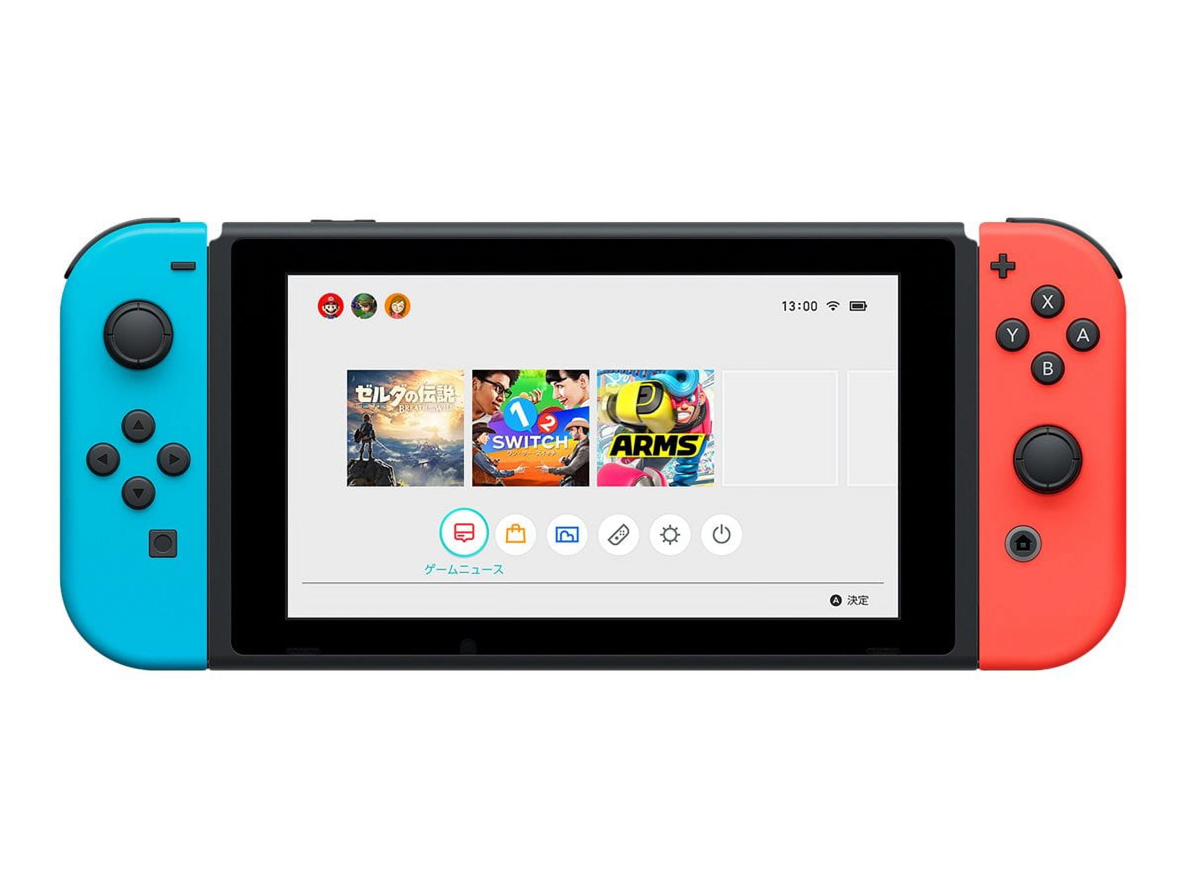 Nintendo Console with Neon Blue and Neon Red Joy-Con, Handheld