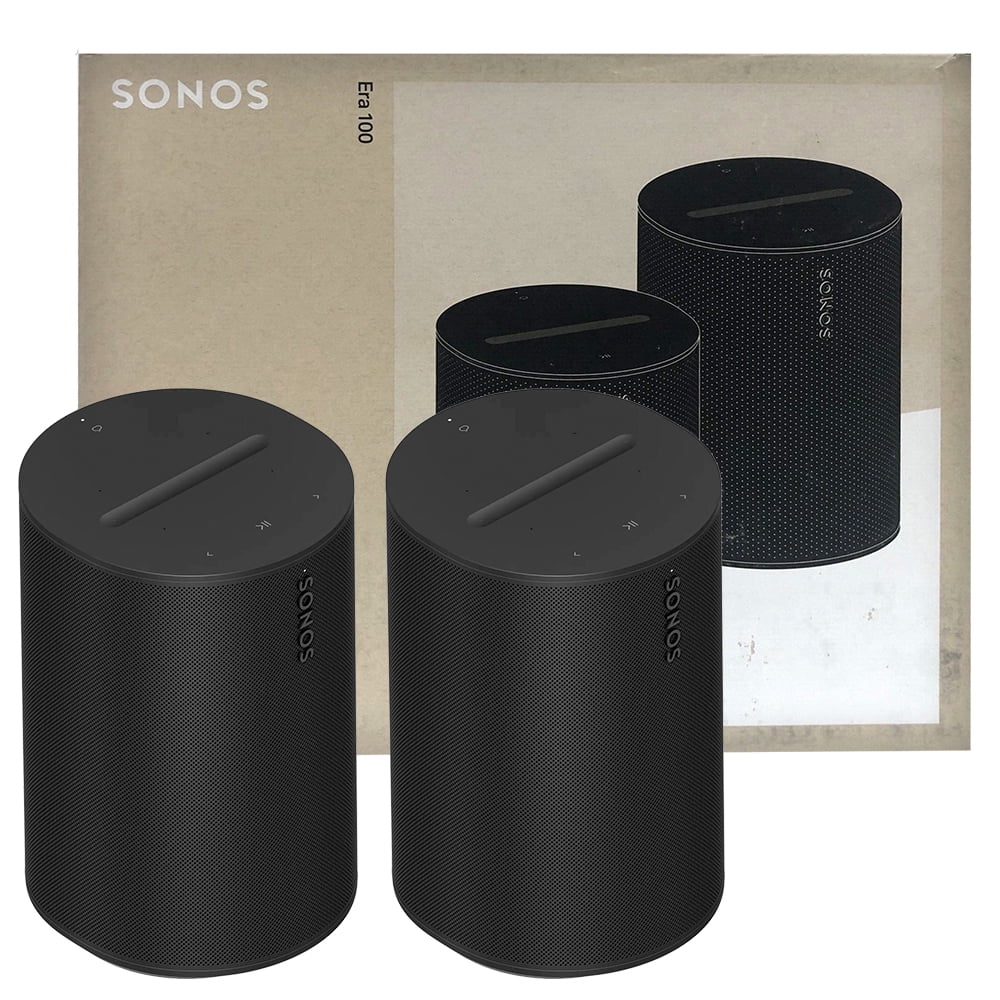 Sonos Era 100 Wireless Speaker - Black 2 Pack - Walmart.com