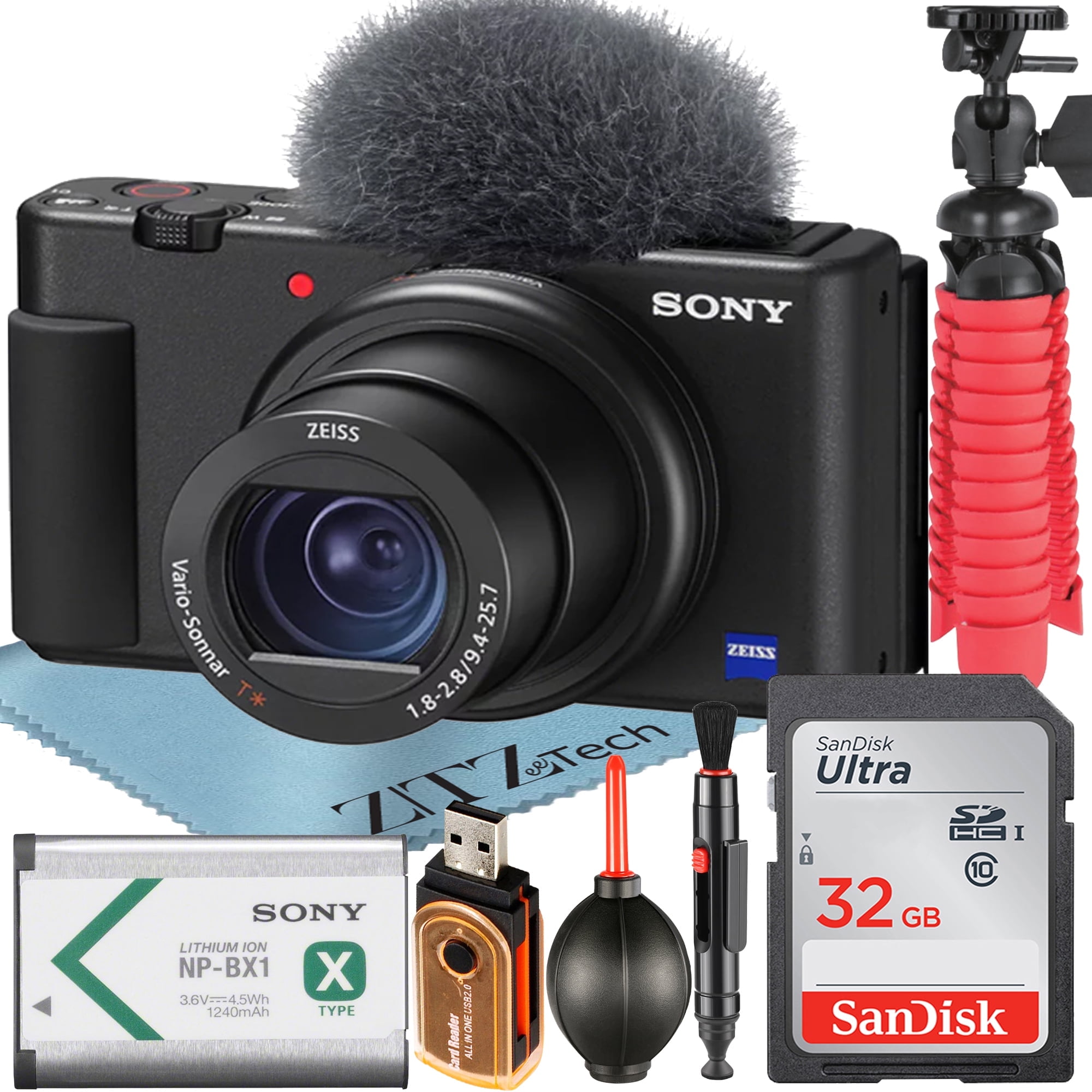 Sony ZV-1F Compact Vlogging Camera with 32GB SanDisk Memory Card