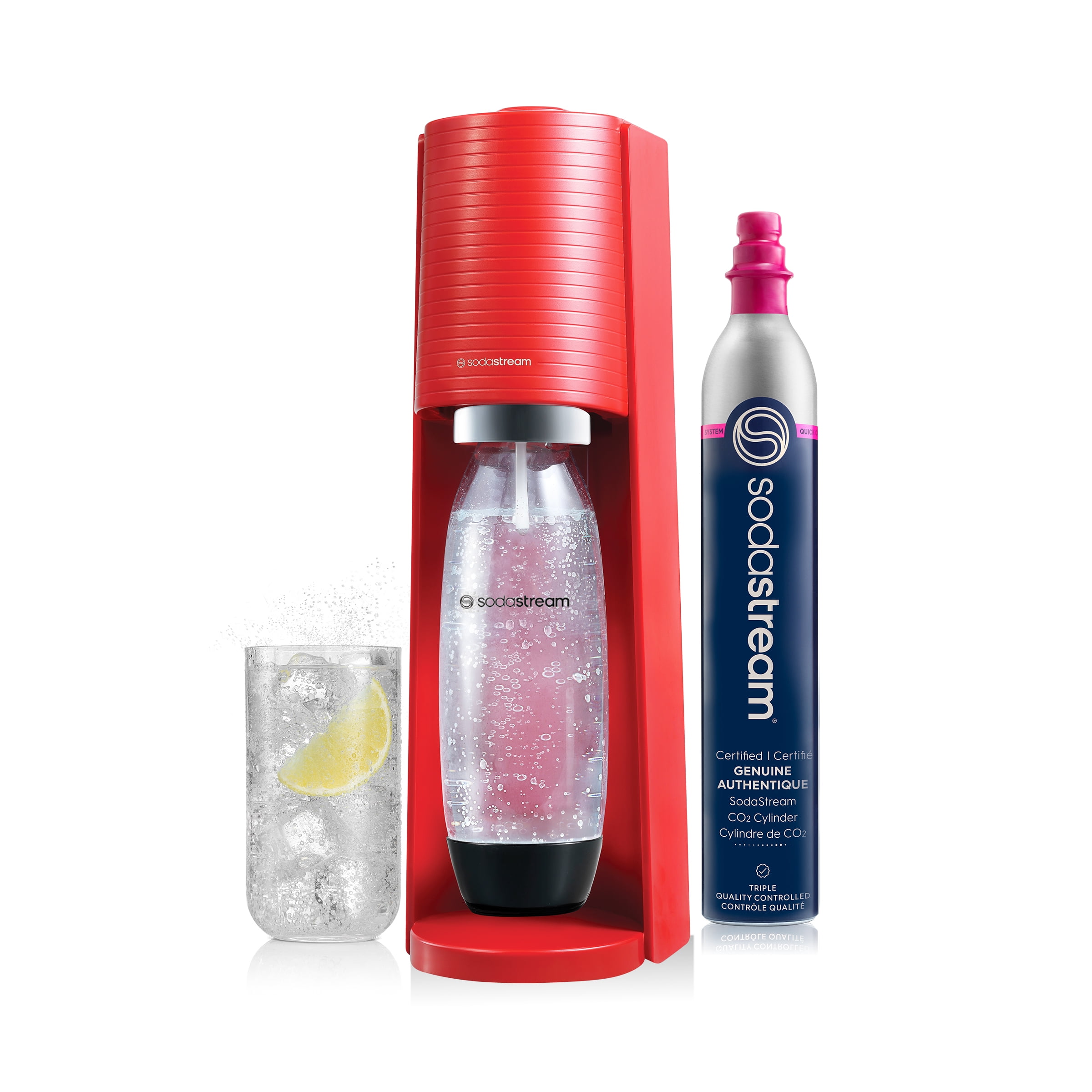 SodaStream Terra (Red) Sparkling Water Maker with CO2 and