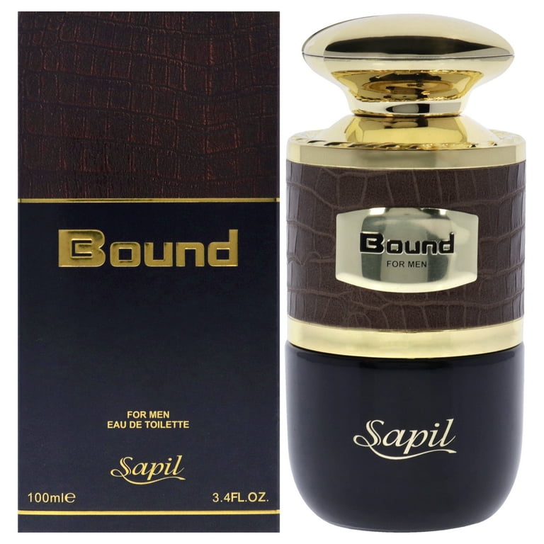 Sapil Bound, Masculine EDT Spray for Men, 3.4 oz with Orange
