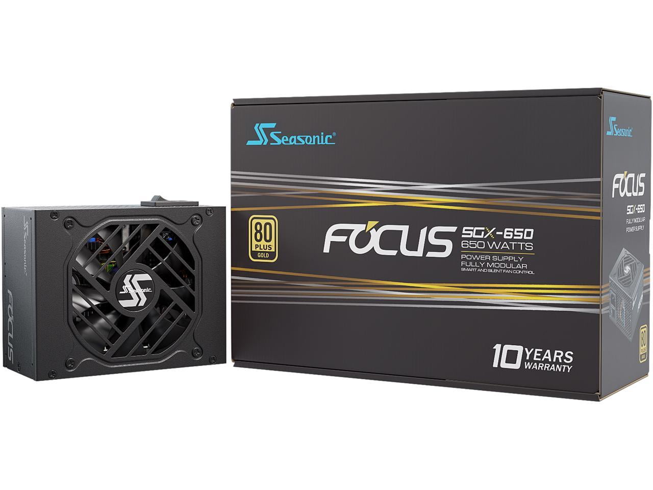 Seasonic FOCUS SGX-650, 650W 80+ Gold, Full-Modular, SFX Form, 10