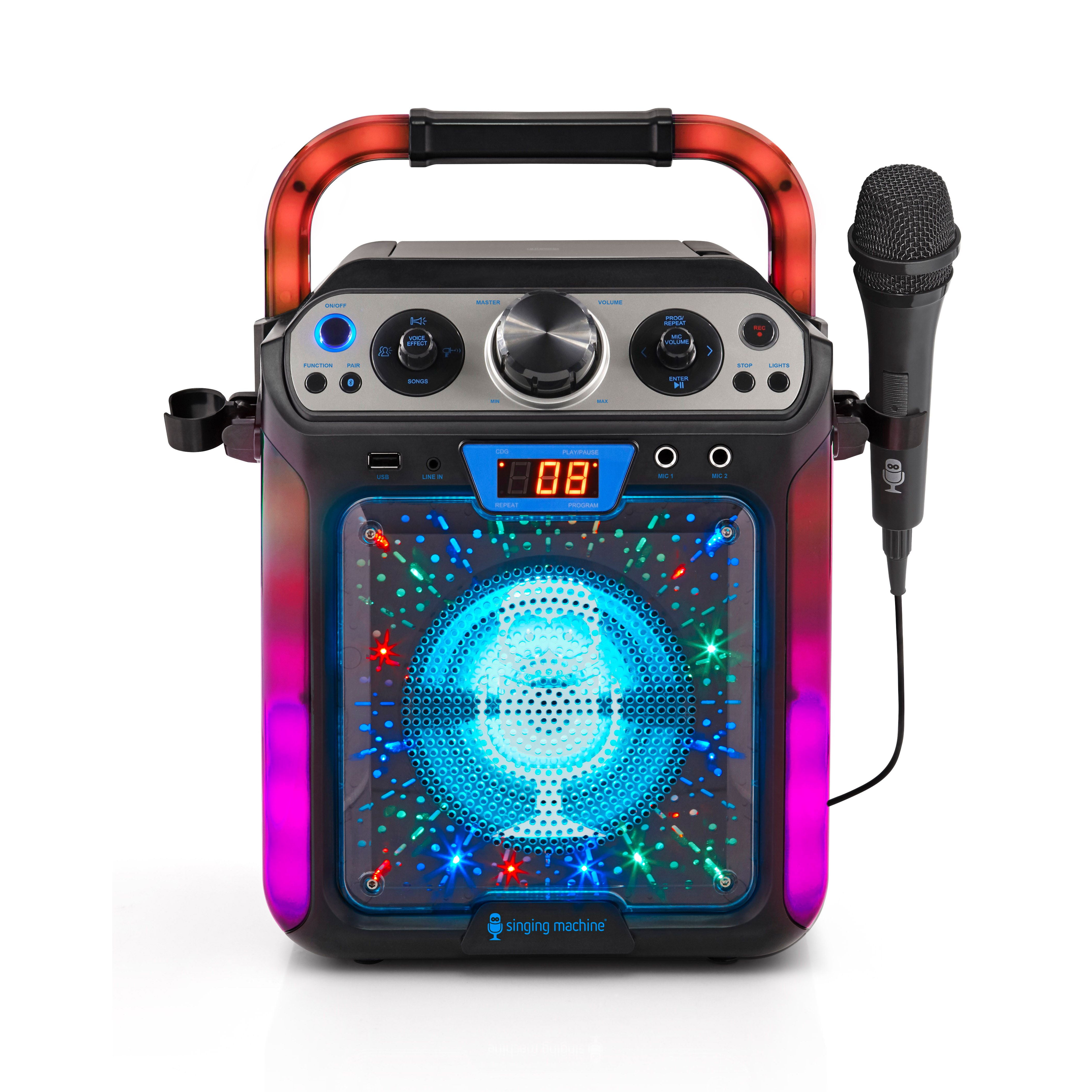 Singing Machine Groove Cube Hype Bluetooth CD Player & Karaoke