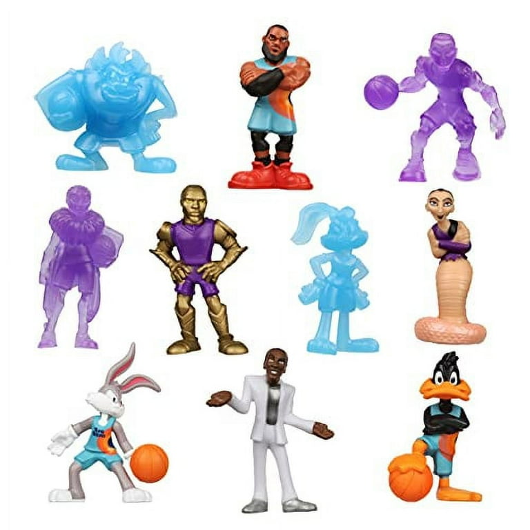 Space Jam A New Legacy Action Figure Set with Basketball Bases, 10