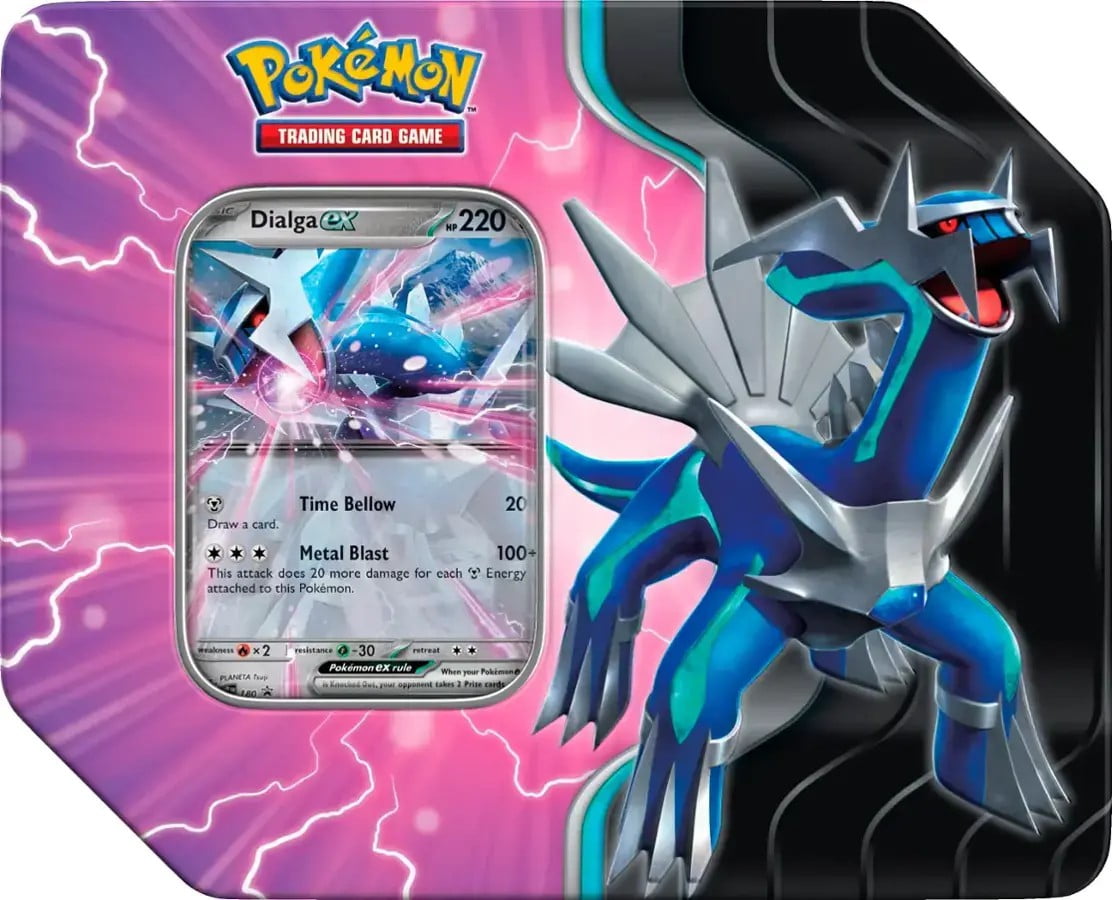 Pokemon Sword & Shield Azure Legends Dialga ex Tin Set (5 Booster