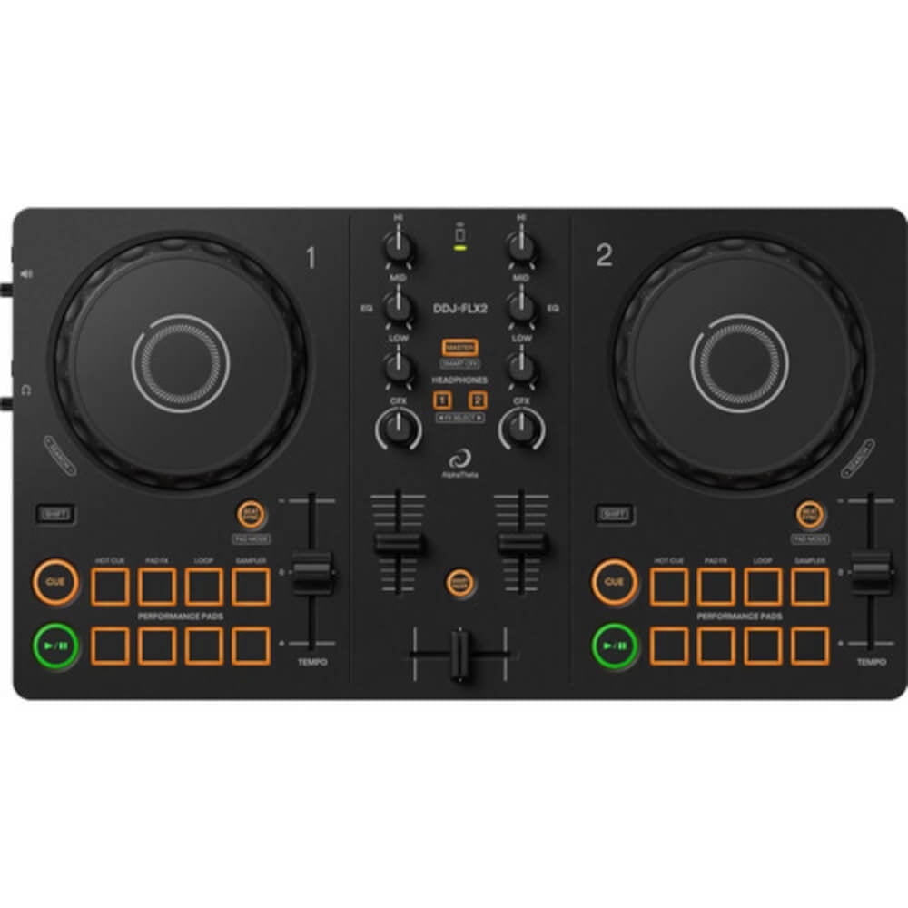 AlphaTheta DDJ-FLX2 Compact DJ Controller, 2-Channel, Rekordbox