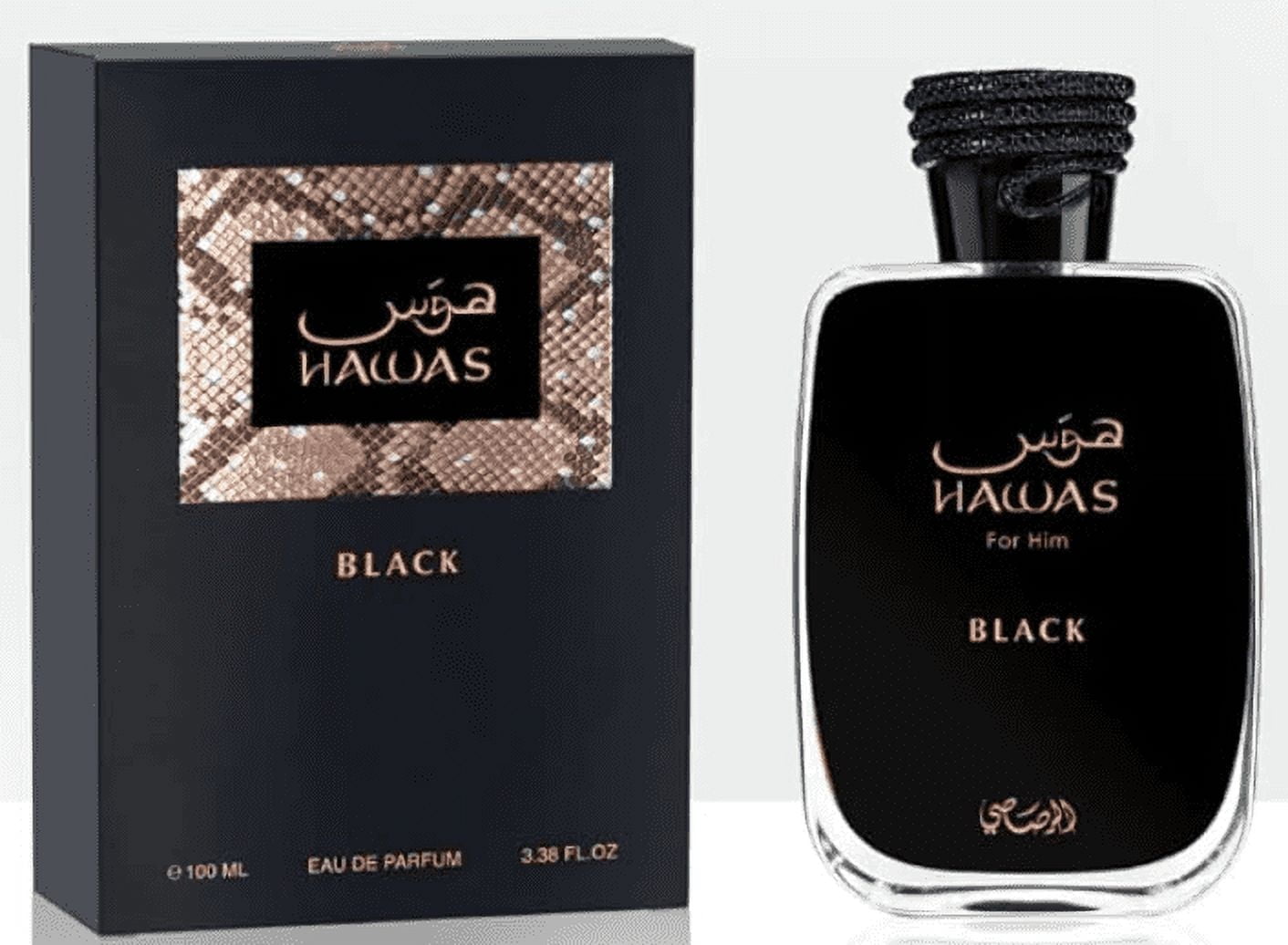 Rasasi Hawas Black 100ML EDP Spray, Citrus and Woody Fragrance for