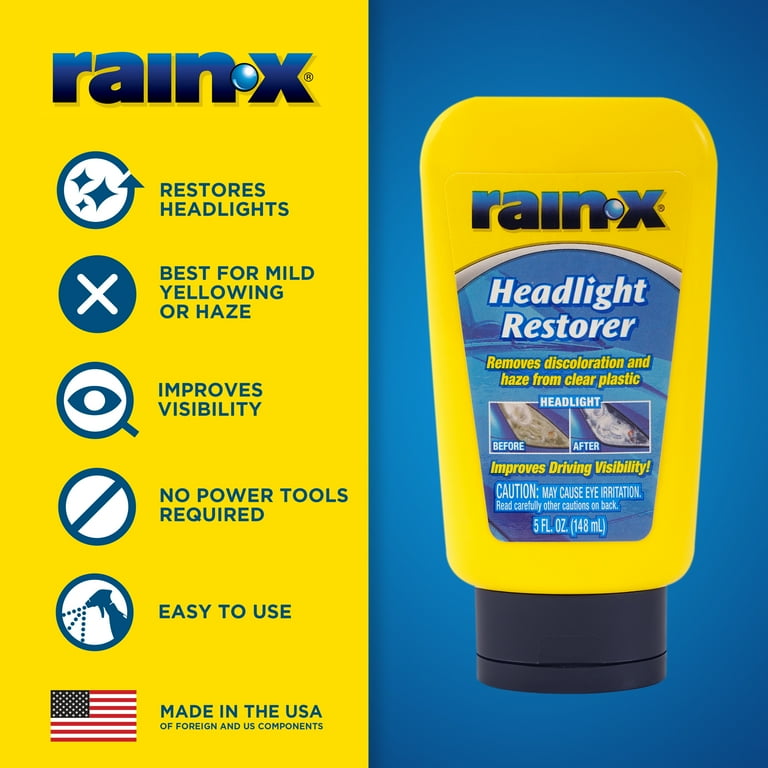 Rain-X Headlight Restorer 5oz - Plastic Lens Restore & Cleaning