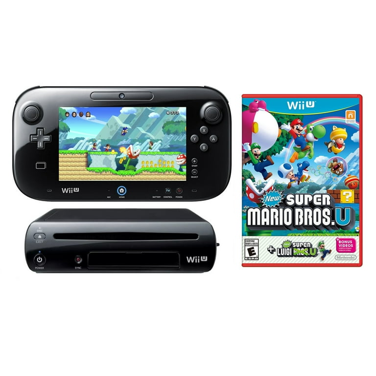 Nintendo Wii U 32GB Console, Black, Refurbished, Includes New