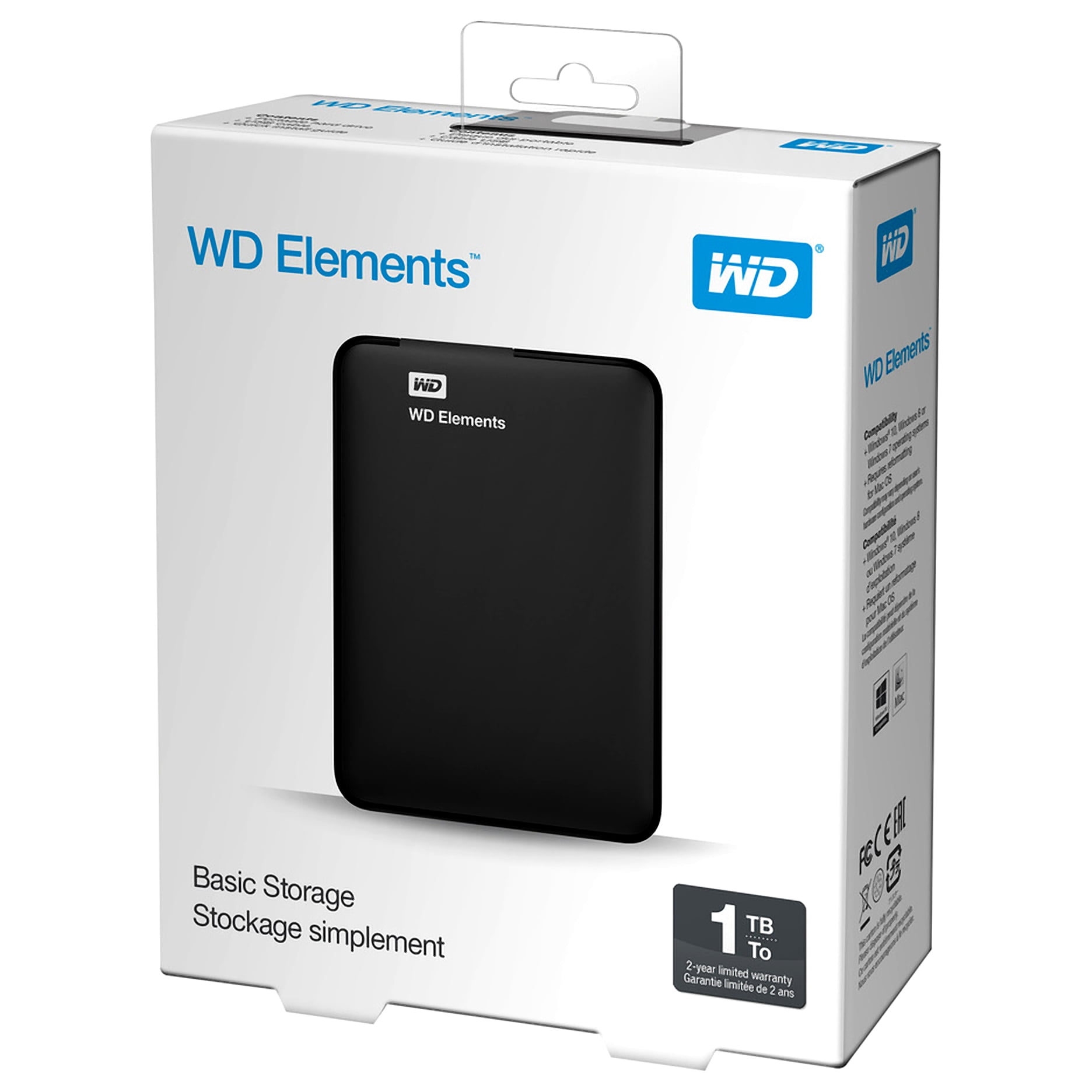 WD 1TB Elements Portable External Hard Drive - USB 3.0