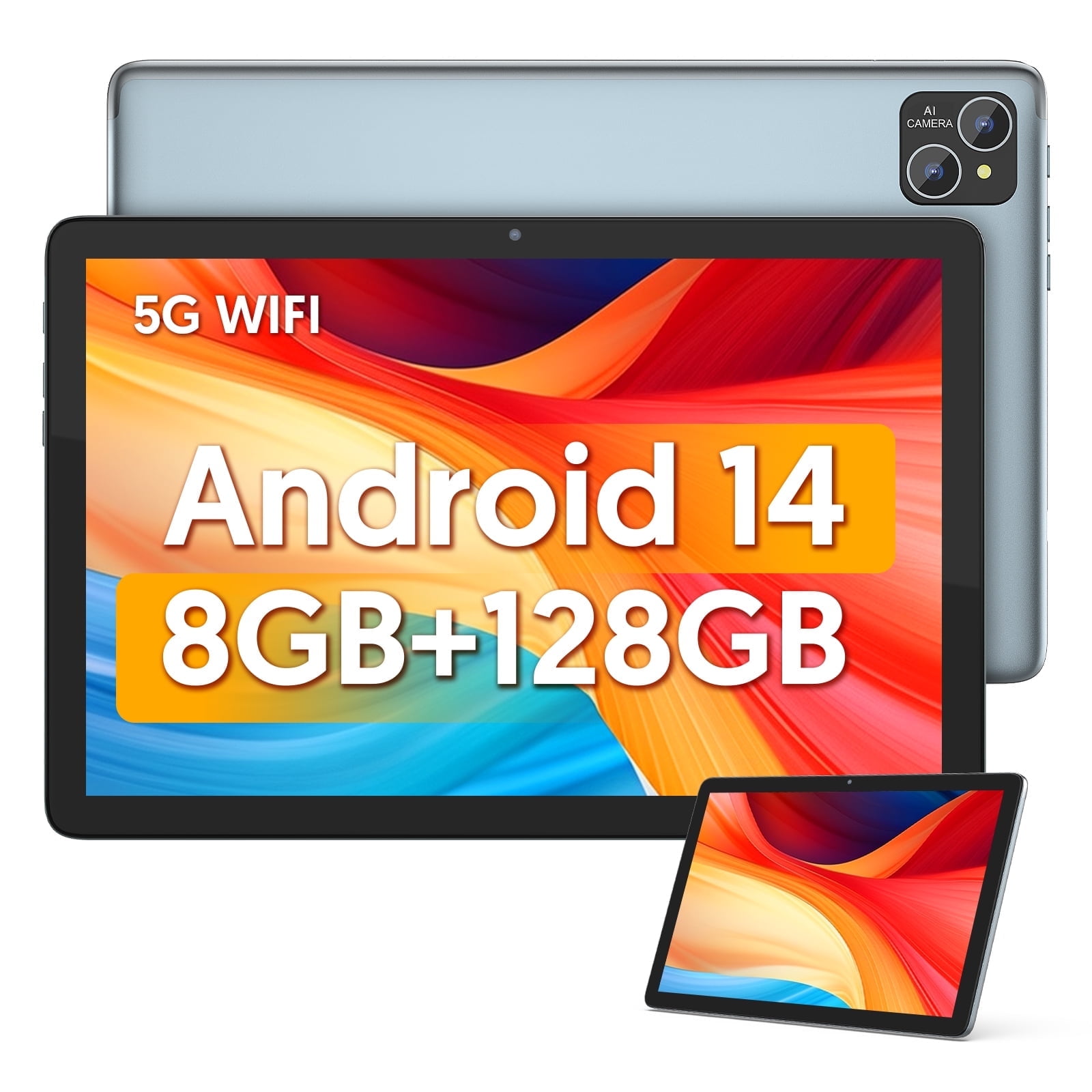 Tablets 10.1 inch Android 14 Tablet Newest, 128GB+8(4+4 Expand)GB