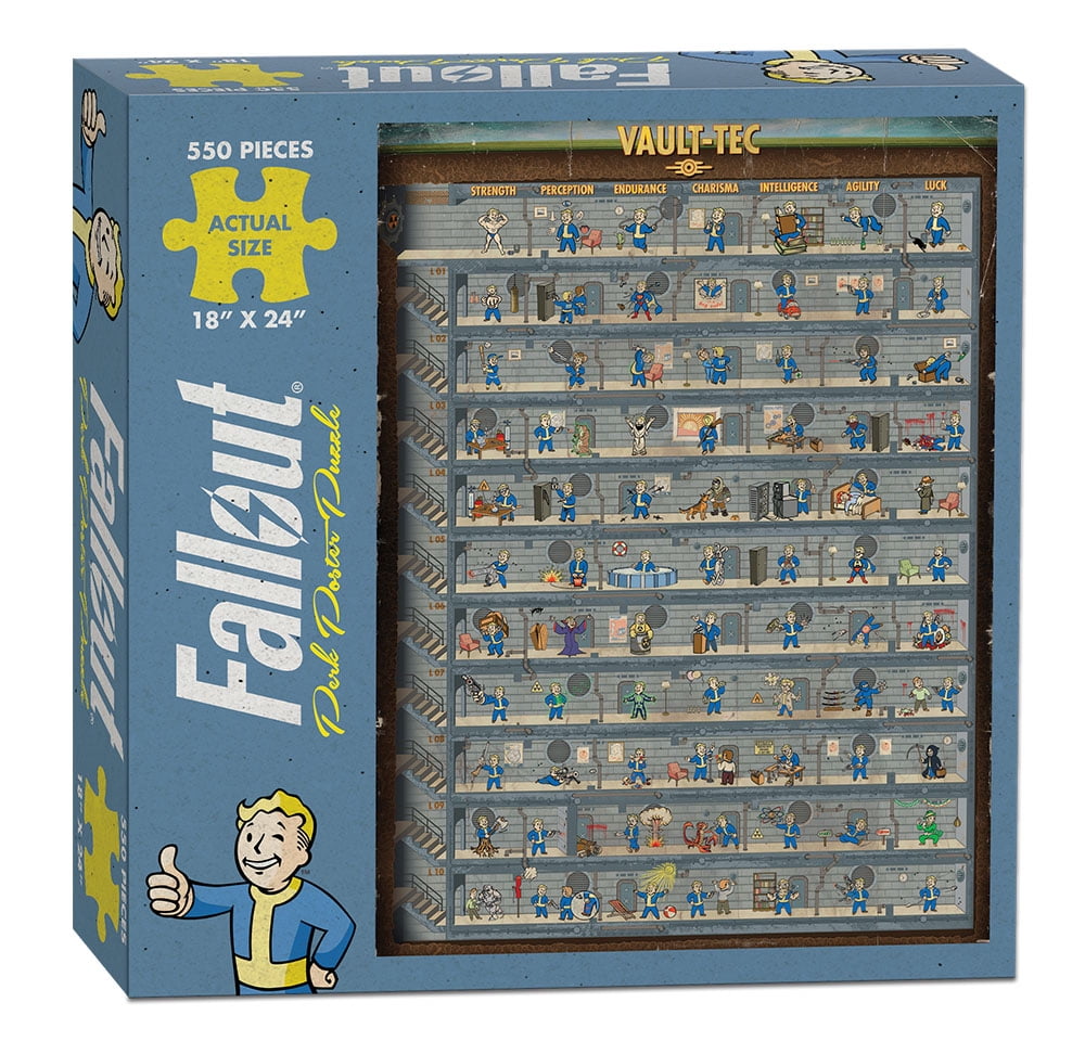 USAopoly Fallout Vault-Tec Perk Poster Jigsaw Puzzle (550 Pieces