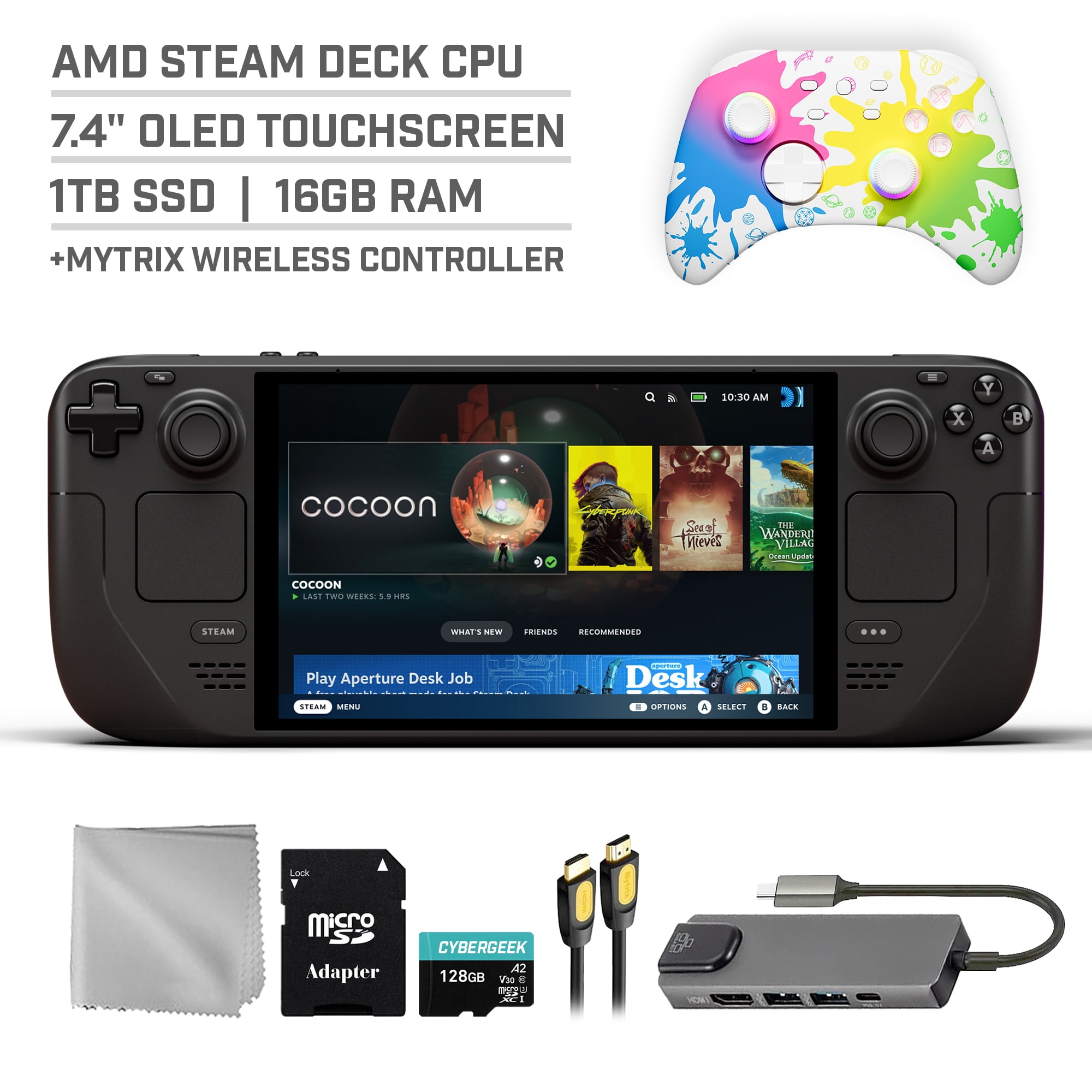 Valve Steam Deck OLED 1TB SSD Gaming Handheld 7.4-inch Touchscreen