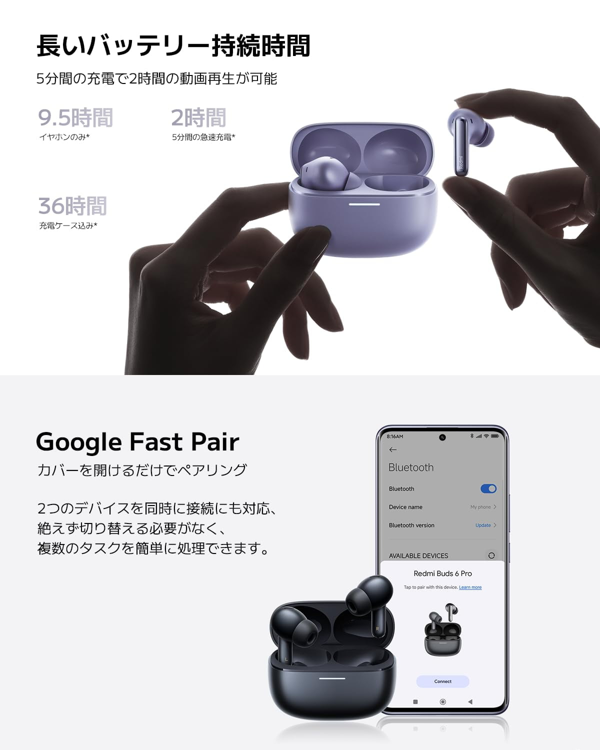 Xiaomi Redmi Buds 6 Pro, True-to-Life Audio, Hi-Res Audio with