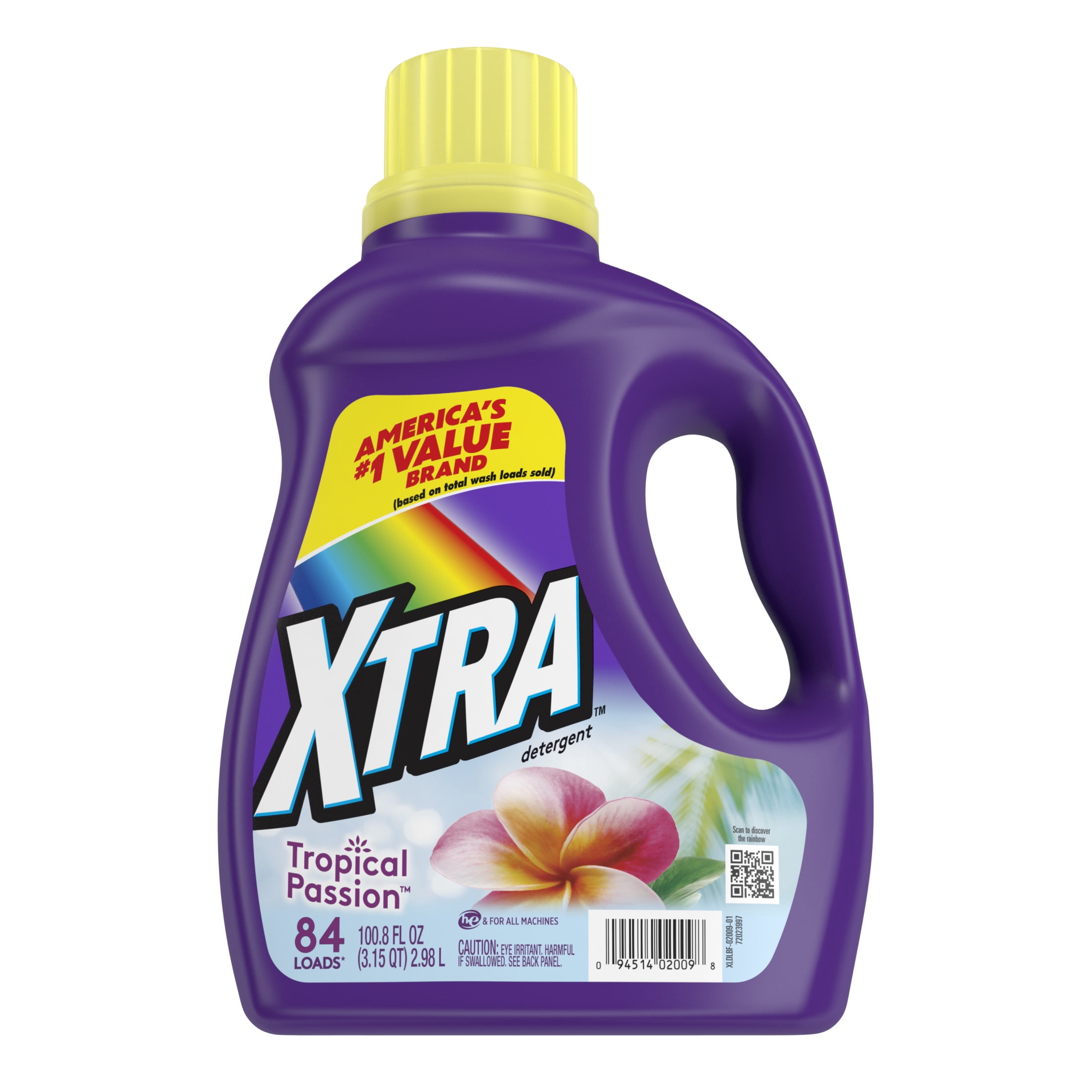Xtra Tropical Passion, 84 Loads Liquid Laundry Detergent, 100.8 fl