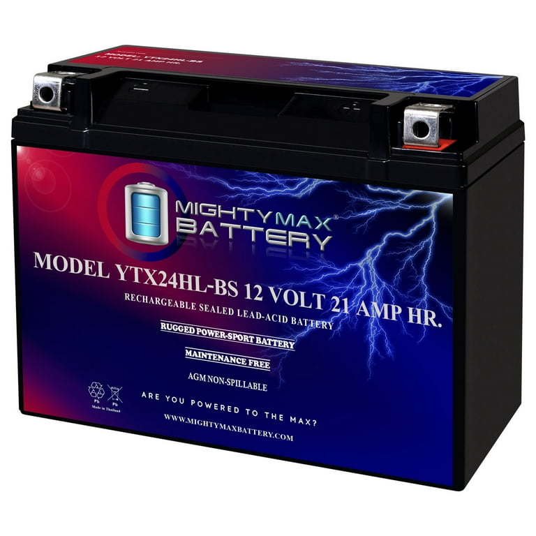 YTX24HL-BS 12V 21AH Sealed Lead Acid Battery for Kawasaki 1200