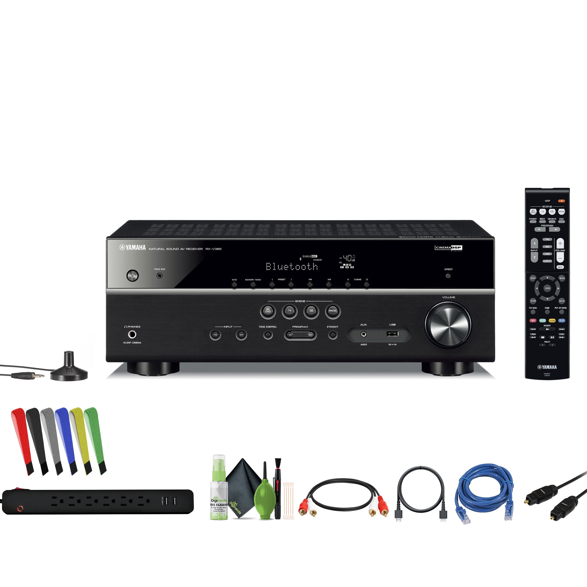 Yamaha RX-V385 5.1-Channel Surround Sound 4K Ultra HD AV Receiver