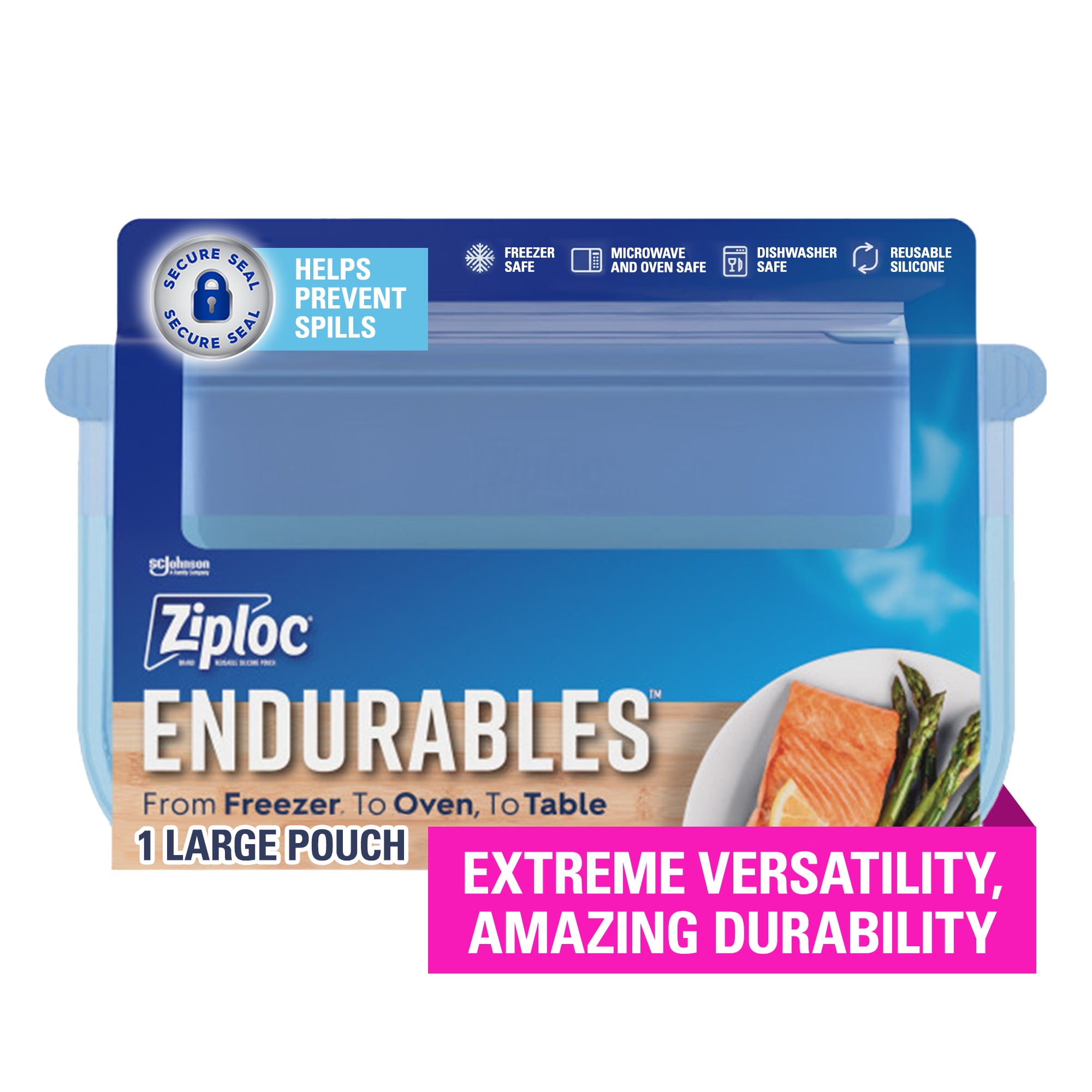 Ziploc® Endurables™ BPA Free Large Pouch, 8 cups, 64 fl oz