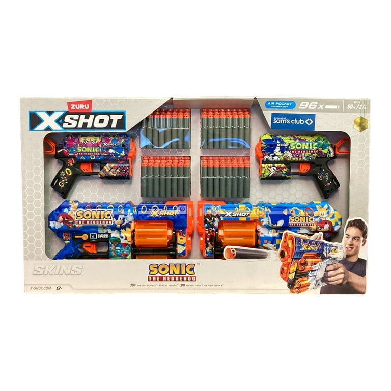 Zuru X-Shot Skins Sonic The Hedgehog Blaster Combo Pack with 96